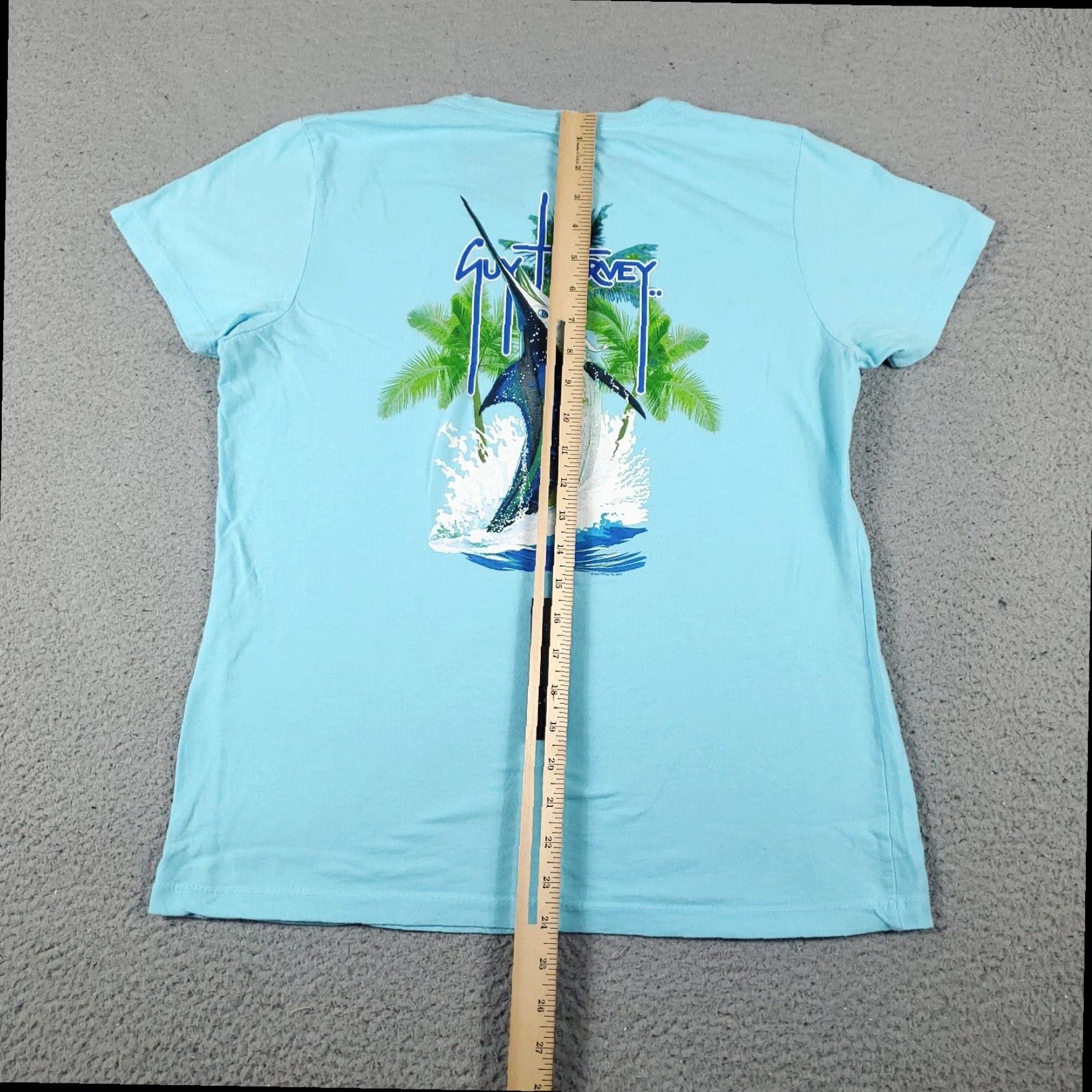 Guy Harvey Guy Harvey Blue Marlin Graphic T Shirt Womens Large Short Sleeve Crew Neck Size L / US 10 / IT 46 - 4 Thumbnail