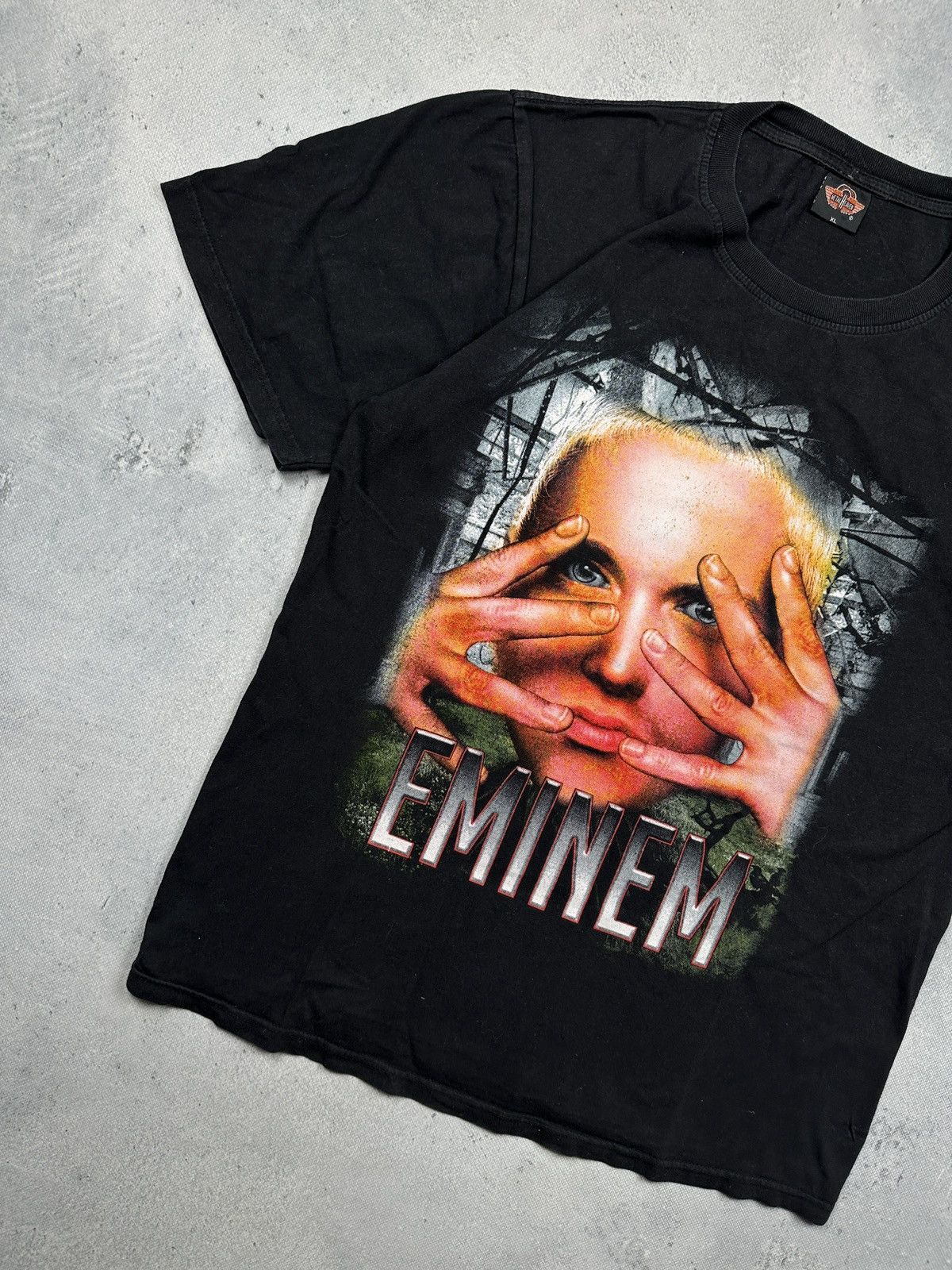 Eminem Vintage Overprint Eminem Graphic Tee Bold Portrait Print 00s Size US L / EU 52-54 / 3 - 3 Thumbnail