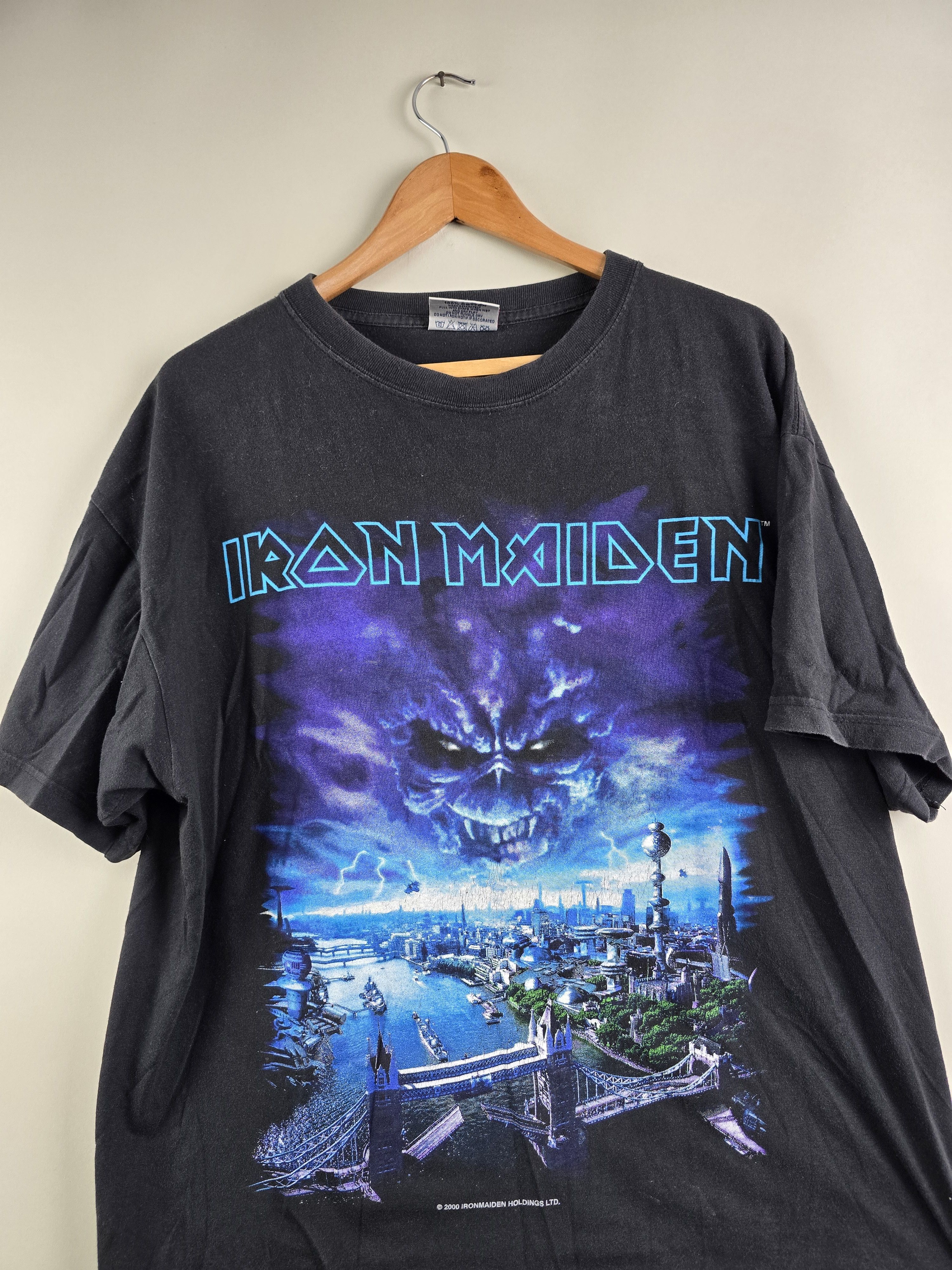 Band Tees × Iron Maiden × Vintage 2000 Iron Maiden Brave New World XL 24" 28" Size US XL / EU 56 / 4 - 2 Thumbnail