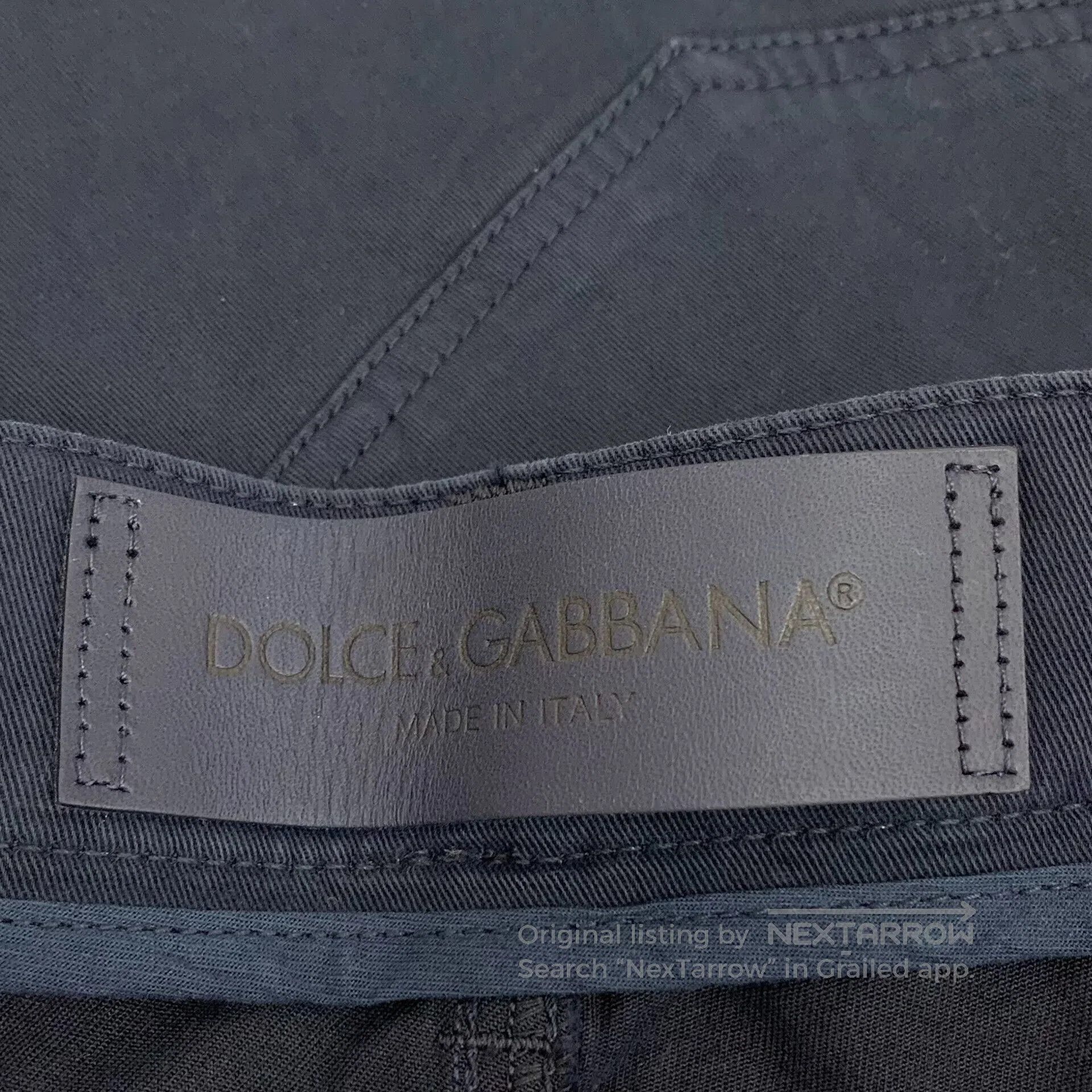 Dolce & Gabbana Dolce Gabbana Dark Blue Crown Bee Embroidered Cotton Casua Size US 28 / EU 44 - 6 Thumbnail