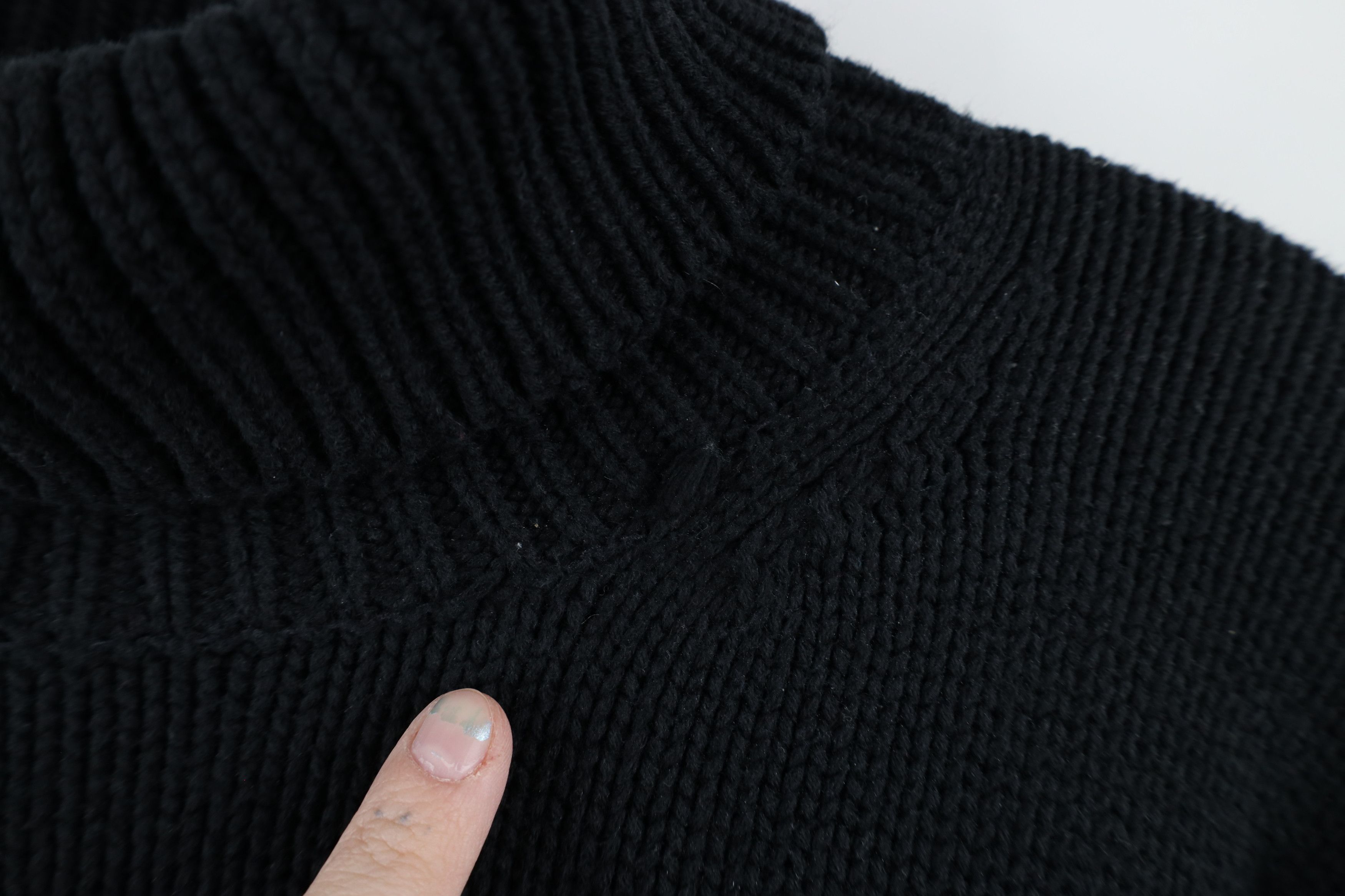 Vintage Vintage 90s Streetwear Blank Cotton Knit Turtleneck Sweater Size L / US 10 / IT 46 - 4 Thumbnail