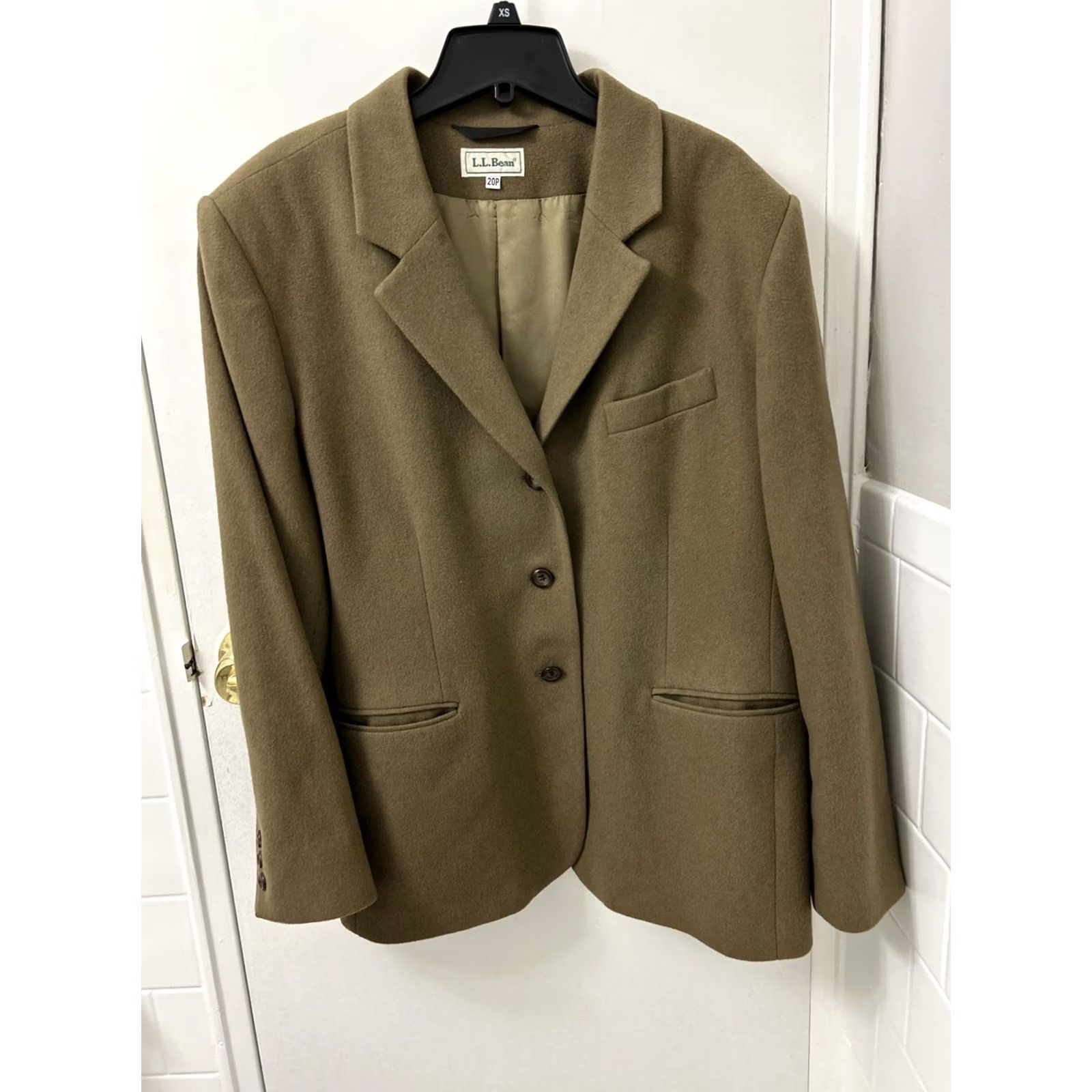 Vintage VINTAGE L.L. Bean Blazer Jacket Womens 20P Brown Wool Cashmere Made In USA Blazer Men/Women? Size 3XL / US 20-22 - 2 Thumbnail