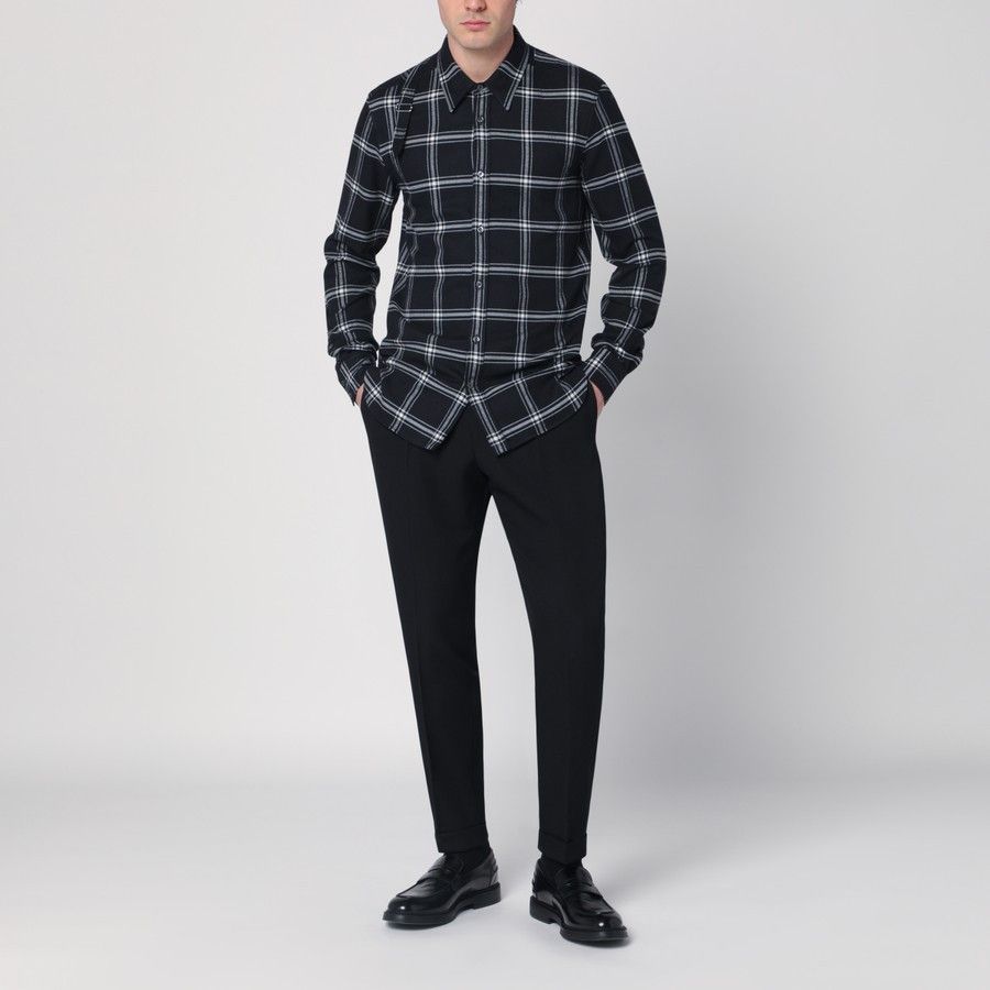 Alexander McQueen o1d2blof0126 Cotton Flannel Checkered Shirt in Multicolor Size US M / EU 48-50 / 2 - 2 Thumbnail
