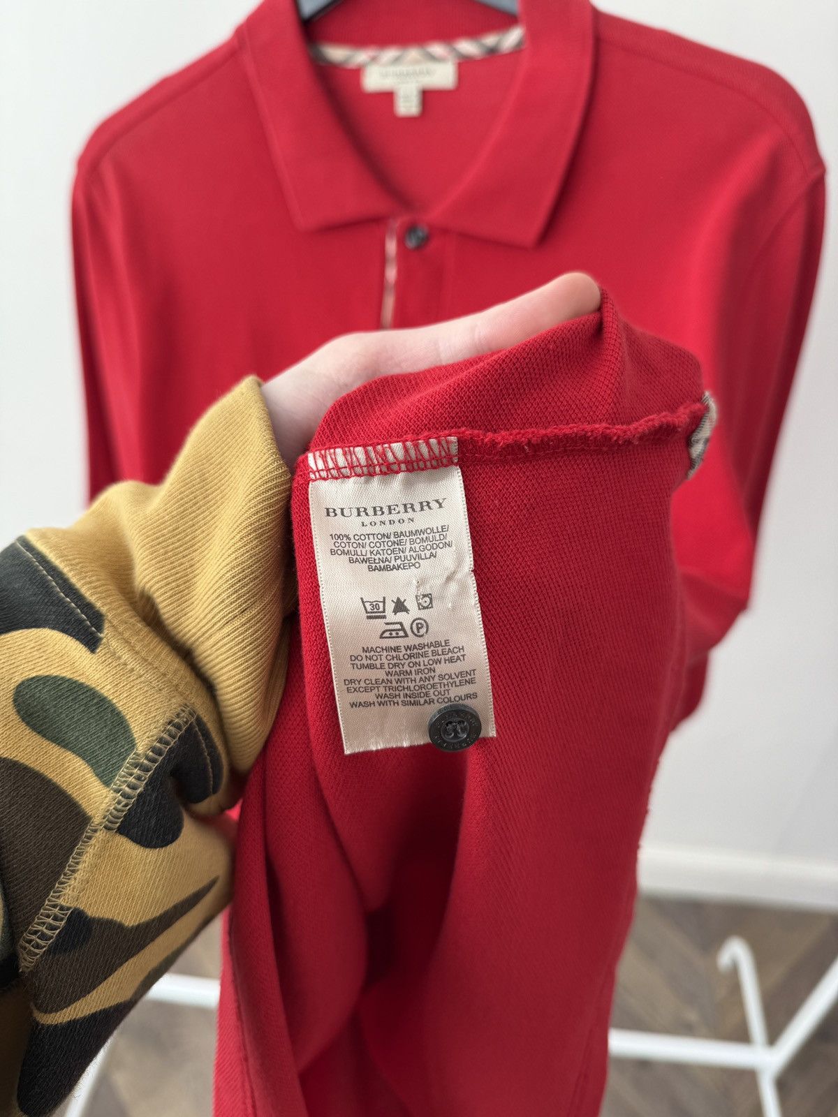 Burberry Vintage Burberry London Mens Red Polo Shirt Short Sleeve Size US S / EU 44-46 / 1 - 8 Thumbnail