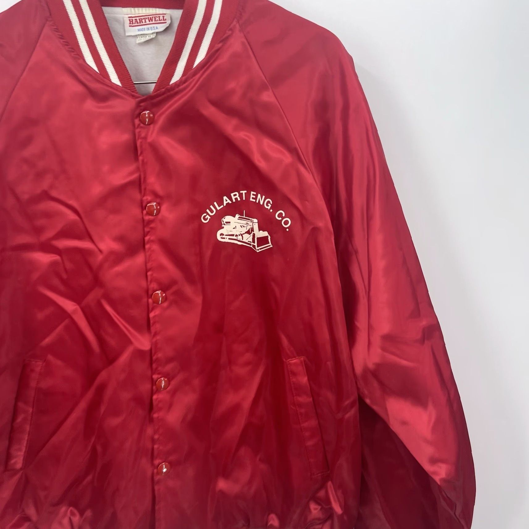 Vintage VINTAGE Hartwell Jacket Mens XL Bomber 80s Red Satin Nylon Sn Size US XL / EU 56 / 4 - 3 Thumbnail