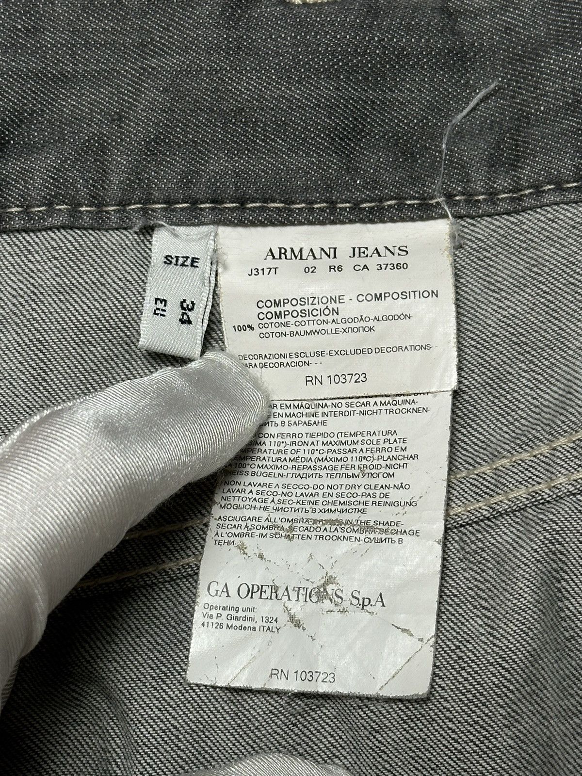 Armani Vintage Armani Jeans Metal Logo Pants Size US 34 / EU 50 - 21 Thumbnail
