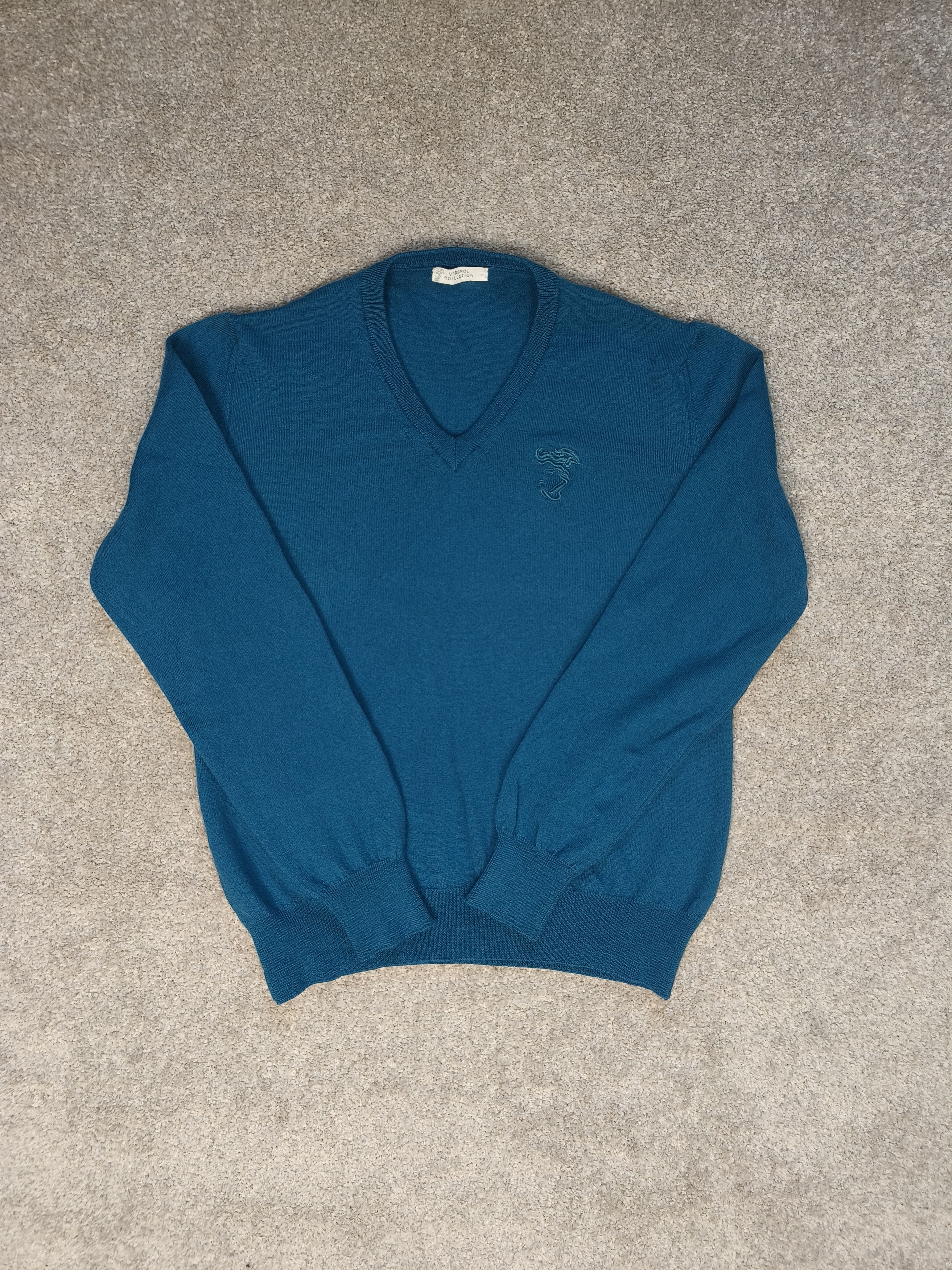 Versace Versace Collection Medusa Wool V-neck Sweater Pullover Size S / US 4 / IT 40 - 1 Thumbnail
