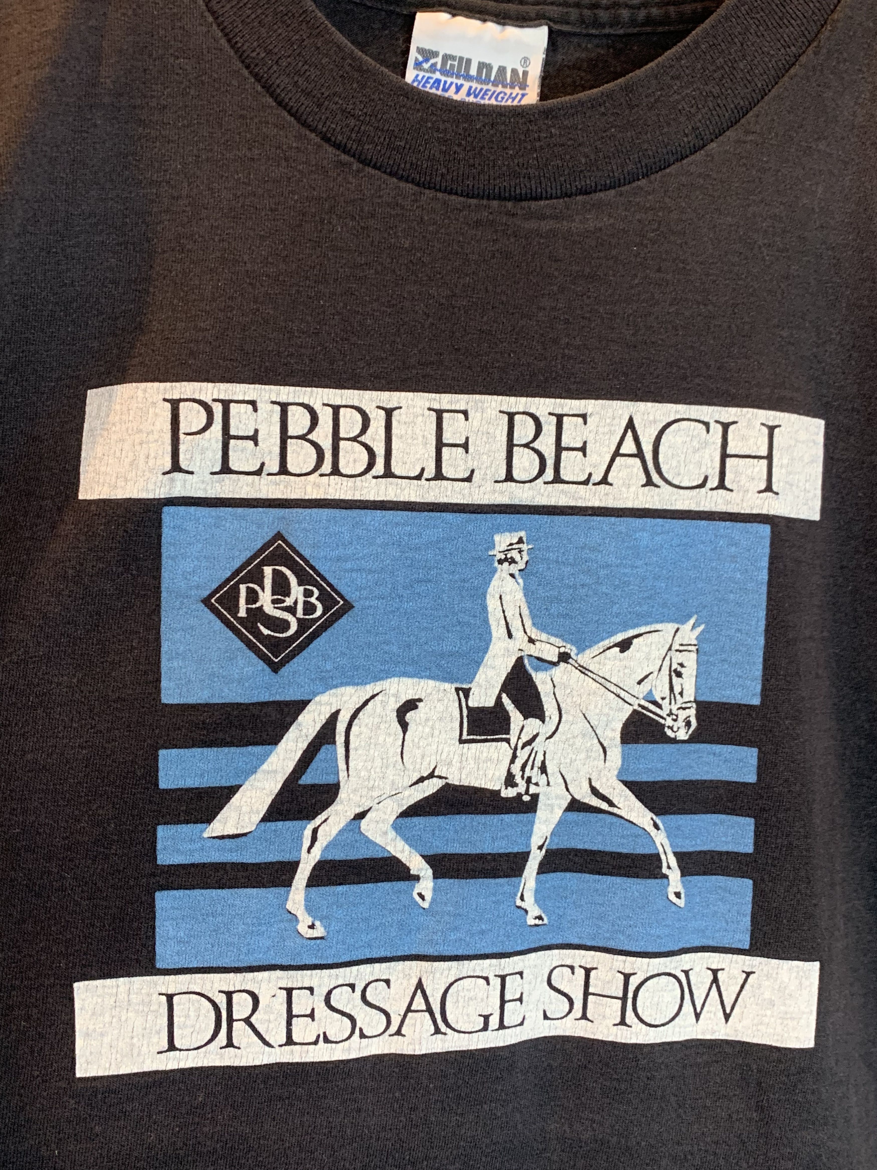Vintage *RARE* Vintage Pebble Beach Dressage Show Horse Art T-Shirt Size US M / EU 48-50 / 2 - 2 Thumbnail