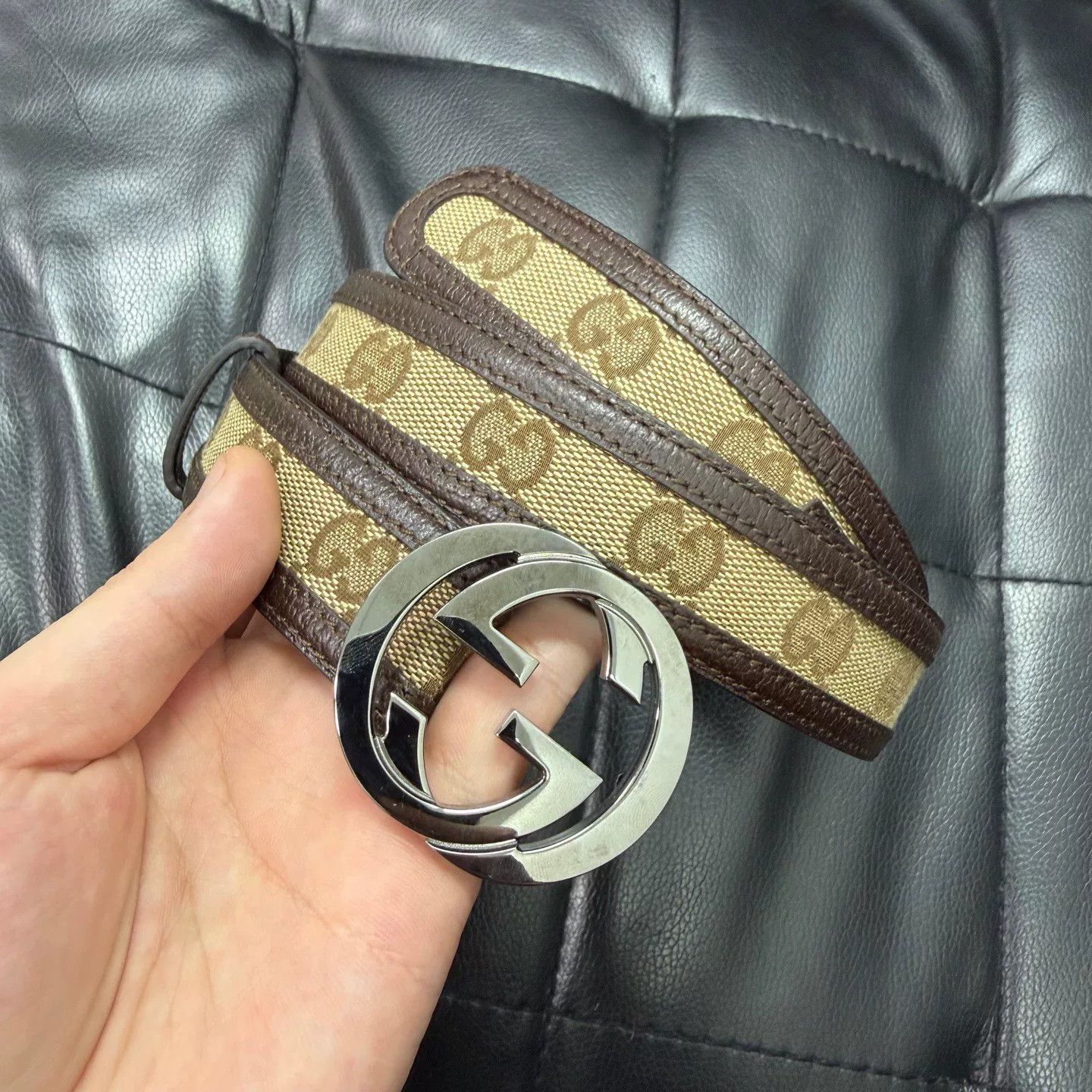 Gucci gucci double g logo belt 85/34 Size ONE SIZE - 1 Preview