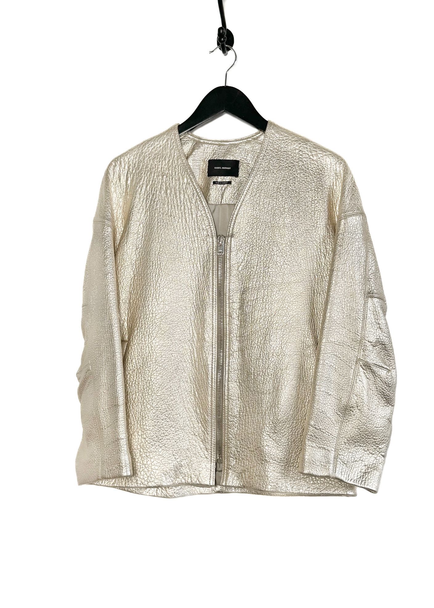 Isabel Marant Isabel Marant Camelia Metallic Gold Bomber Jacket Size M / US 6-8 / IT 42-44 - 1 Thumbnail