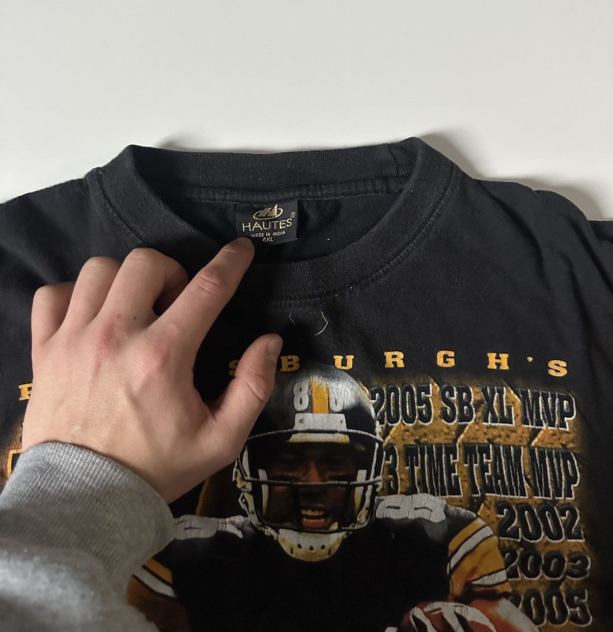 Vintage Hines Ward Pittsburgh Steelers Hautes 4XL Graphic Tee Size US XXL / EU 58 / 5 - 5 Thumbnail