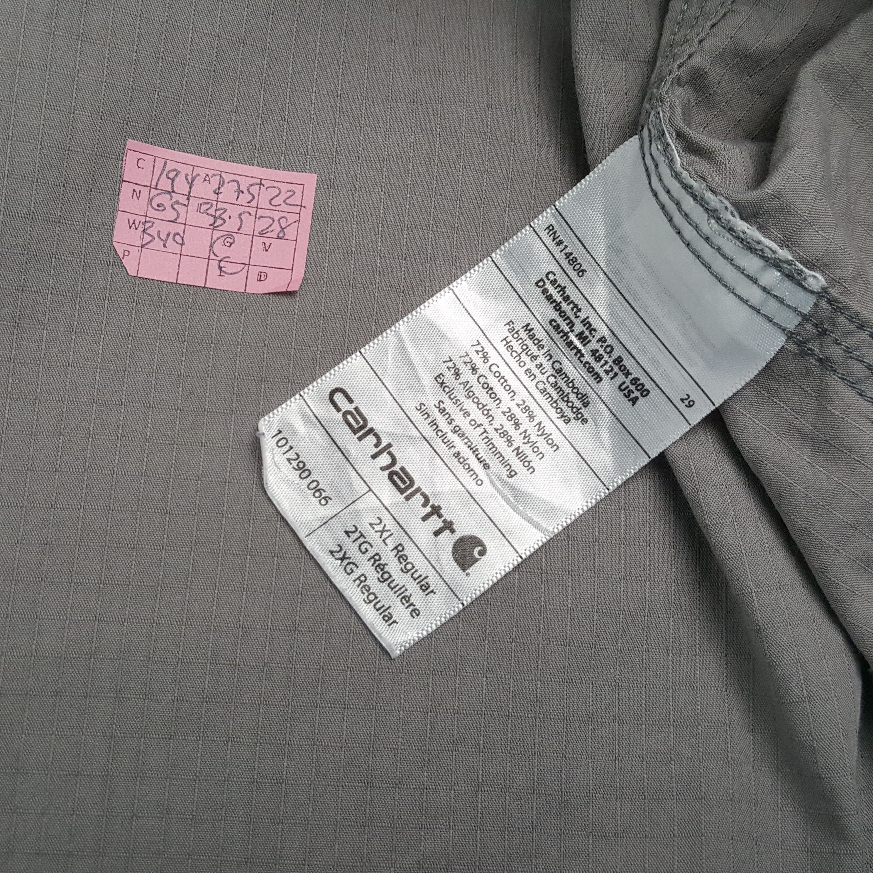 Carhartt × Vintage CARHARTT Small Logo Design Workwear Style Shirt Size US XXL / EU 58 / 5 - 7 Thumbnail