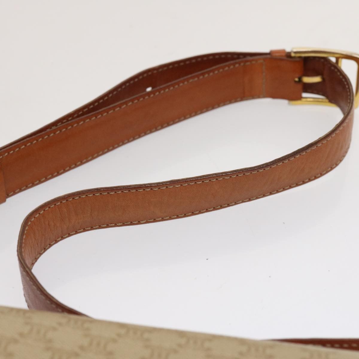Celine CELINE Macadam Canvas Shoulder Bag Beige Size ONE SIZE - 8 Thumbnail