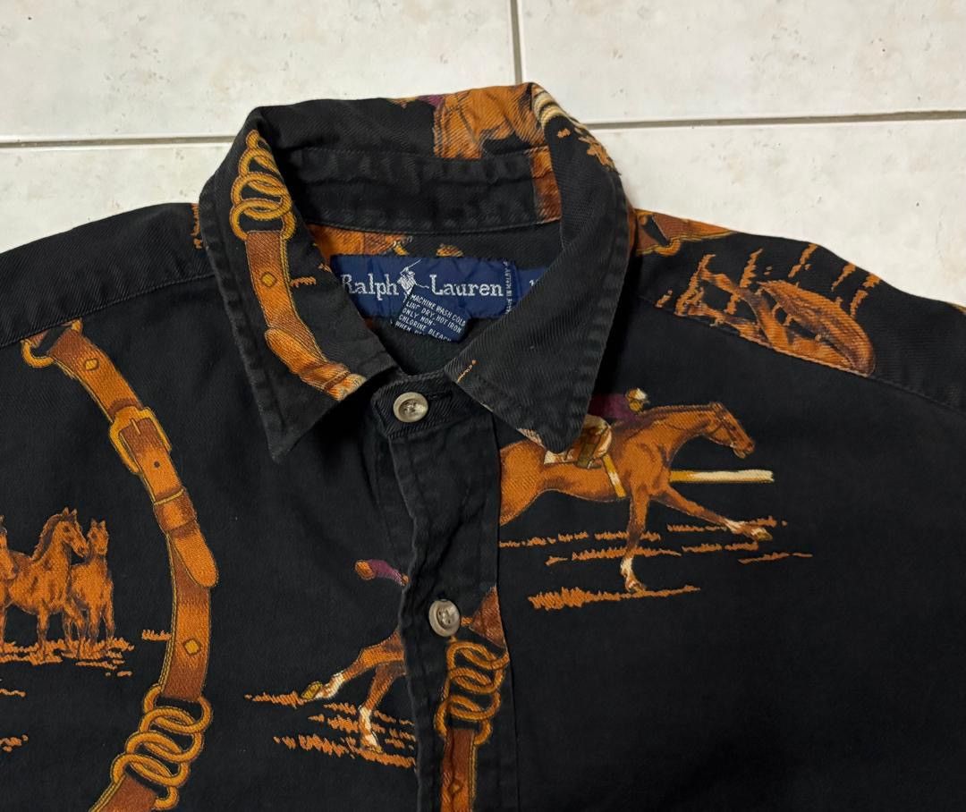 Polo Ralph Lauren Vintage Polo Ralph Lauren Fullprint Button Up Shirt Size US L / EU 52-54 / 3 - 5 Thumbnail