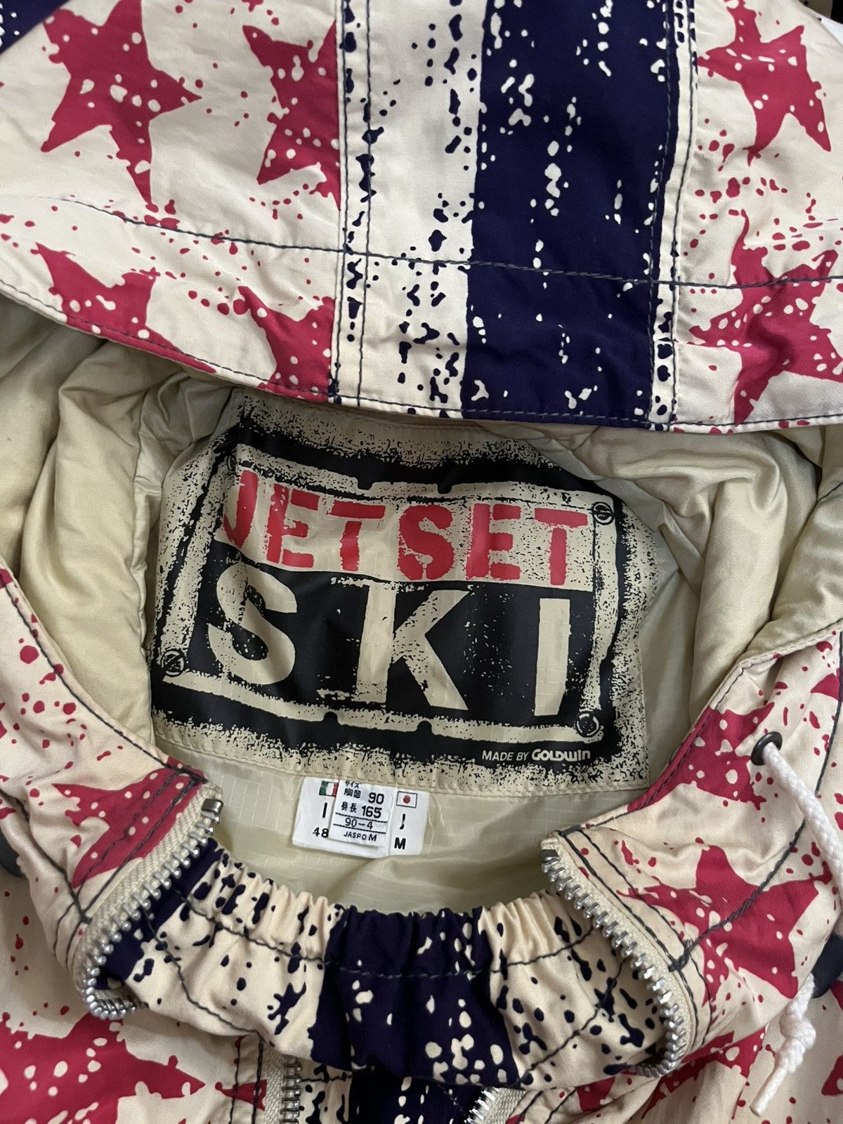 JET SET 1990s all over printed usa flag anorak #H2 Size US M / EU 48-50 / 2 - 6 Thumbnail
