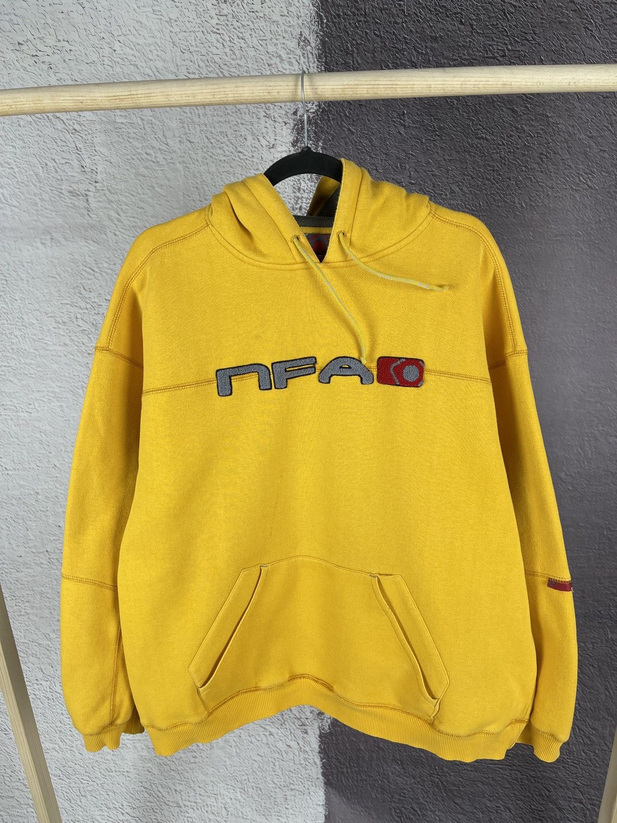 Hook-Ups × Vintage NFA Skateboarding vintage box logo orange hoodie rare Size US XL / EU 56 / 4 - 2 Thumbnail