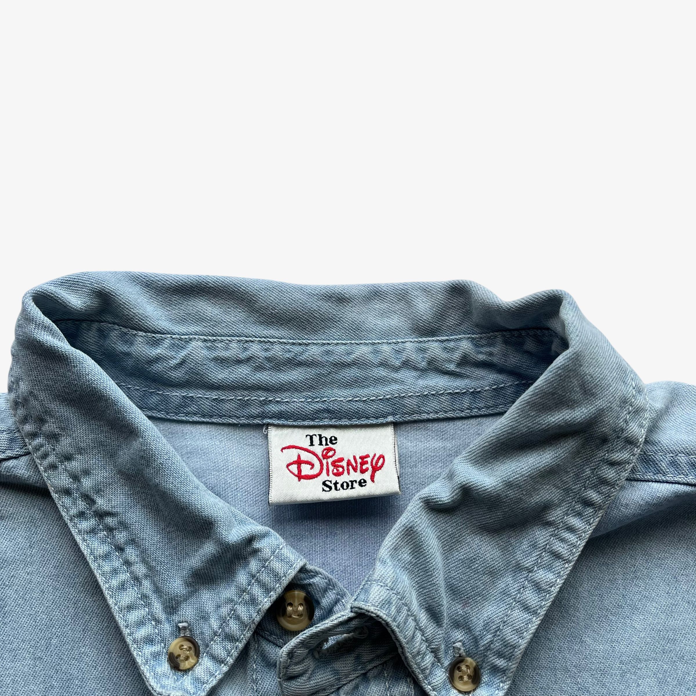 Disney Vintage 90s Men's Walt Disney Studios Blue Denim Shirt Size US L / EU 52-54 / 3 - 3 Thumbnail