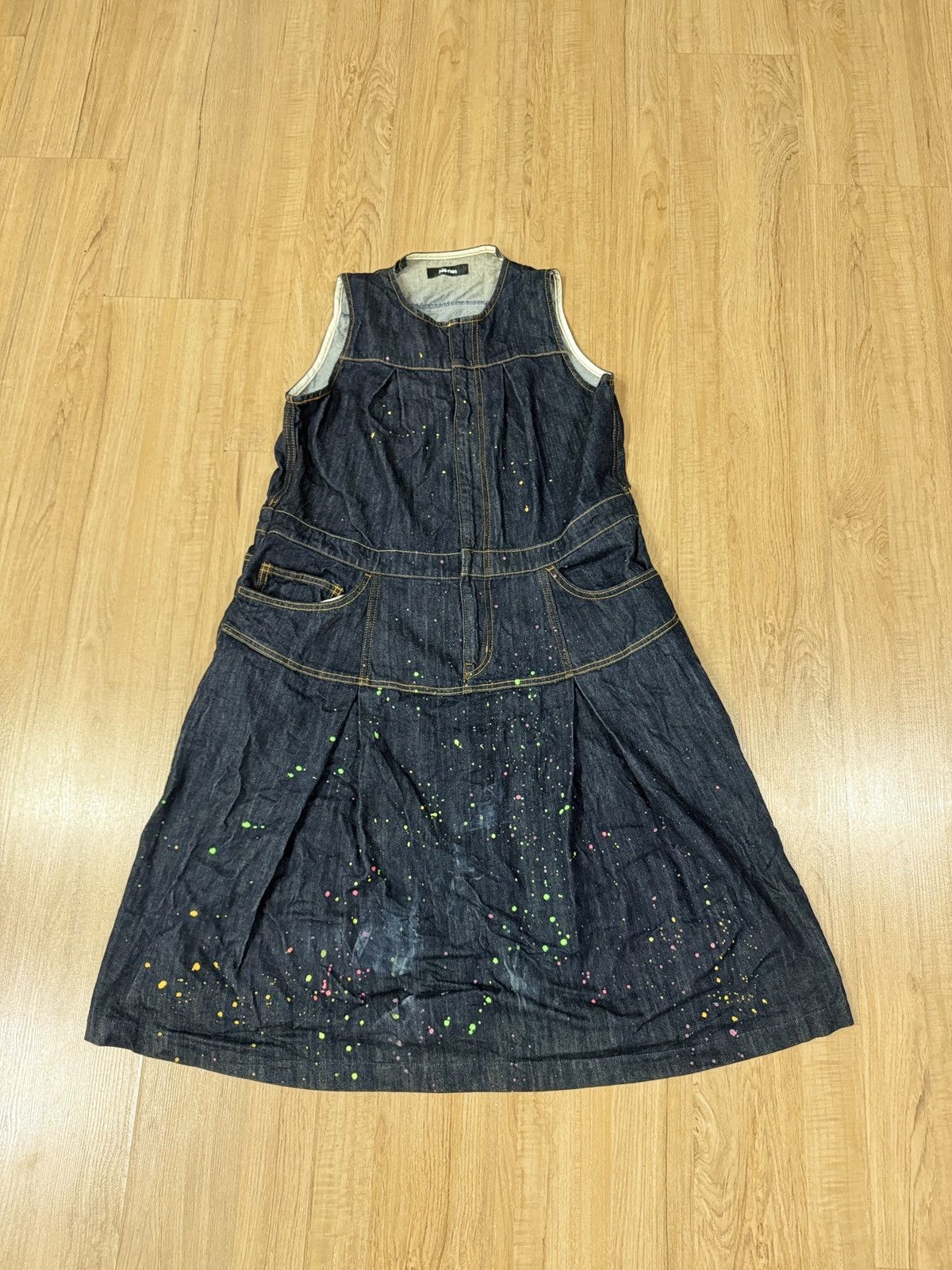 NE NET SPLASH PAINT DENIM DRESSES