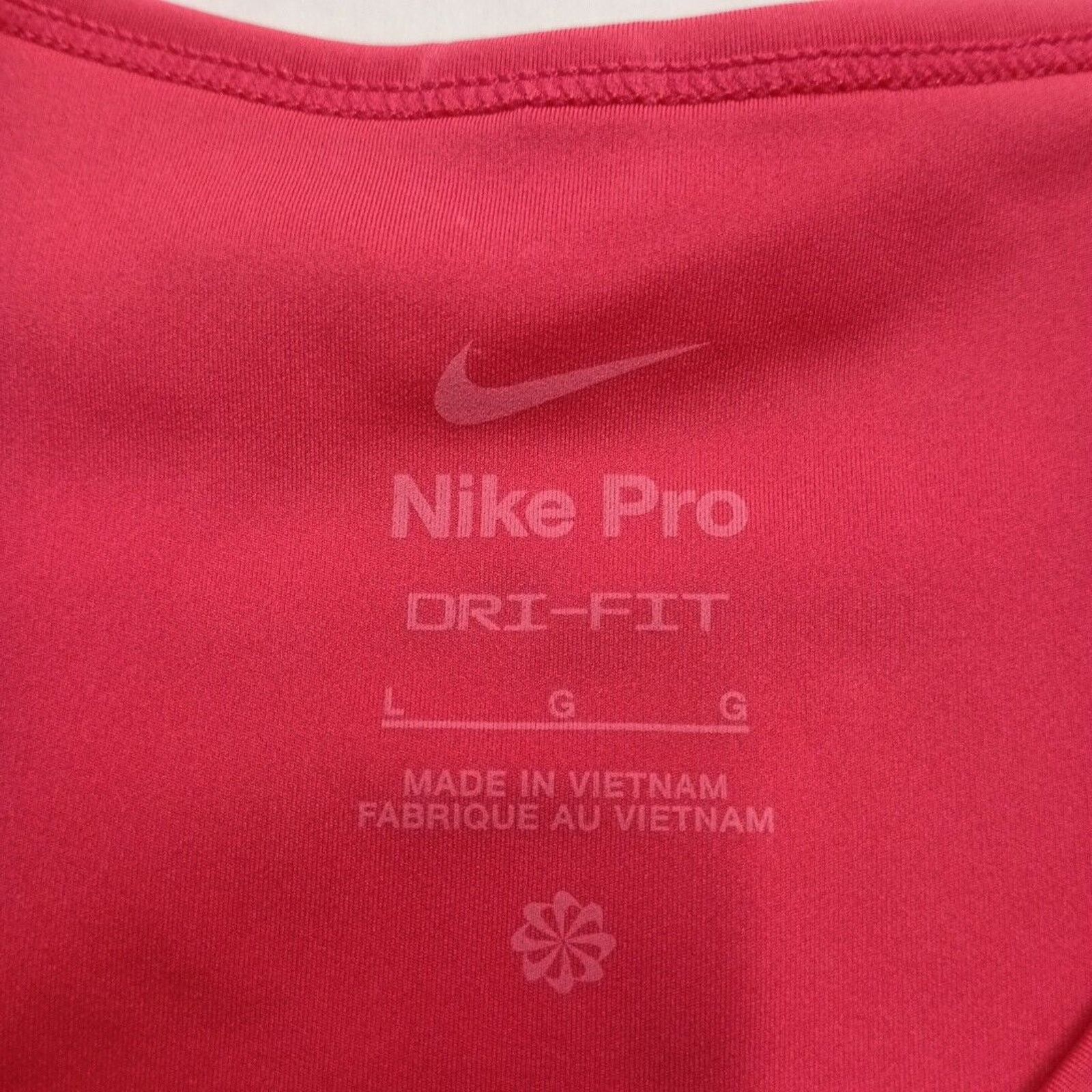 Nike Nike Pro Dri-FIT CropTank Top Women's Size L Pink Tight Fit Size L / US 10 / IT 46 - 3 Thumbnail