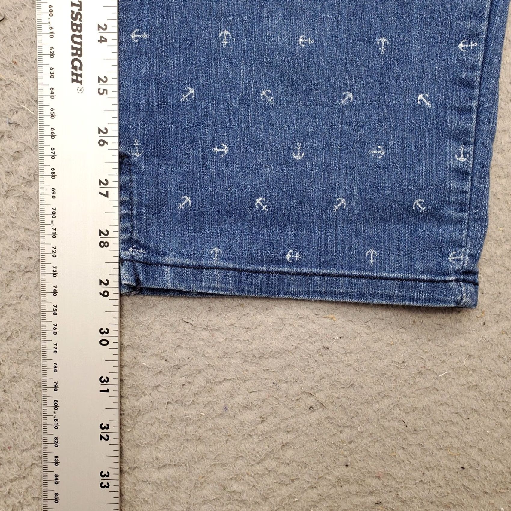 NYDJ NYDJ Crop Jeans Women's 4 Blue Denim Anchor 5-Pocket Design Relaxed Fit Jeans Size 27" / US 4 / IT 40 - 3 Thumbnail