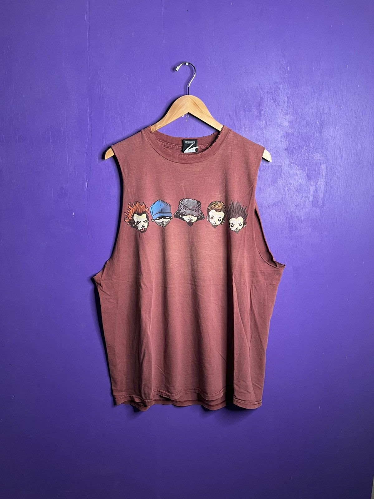 Band Tees × Vintage Vintage 90s KORN school bus band tank top Size US XL / EU 56 / 4 - 1 Thumbnail