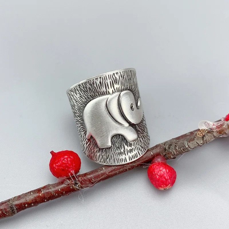 Japanese Brand × Jewelry × Vintage Elephant Wide Ring Size ONE SIZE - 1 Thumbnail