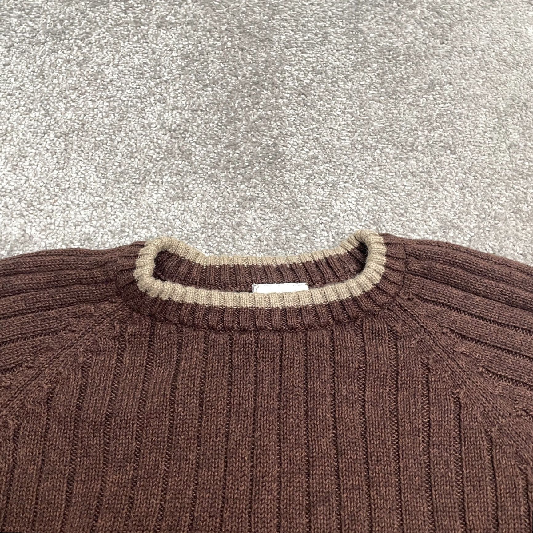 Vintage Columbia Pullover Sweater Mens XL Brown Crew Neck Ribbed Knit 100% Cotton Casual Check Knit Style Tight-Knit Regular Fit Mens Size US XL / EU 56 / 4 - 3 Thumbnail