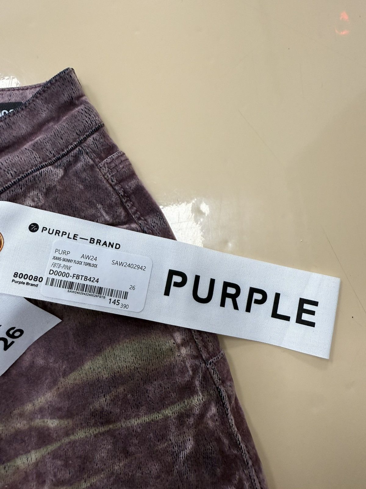 Other Purple Brand Pink Embroidery Jeans Size 26" / US 2 / IT 38 - 3 Thumbnail
