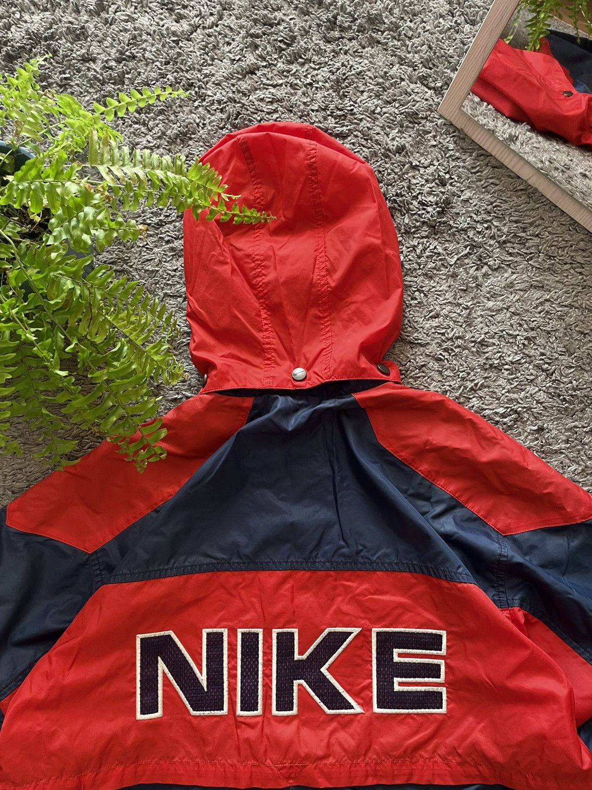 Nike × Vintage 90s Nike Vintage Light Jacket Streetwear Big Logo Swoosh Size US L / EU 52-54 / 3 - 8 Thumbnail