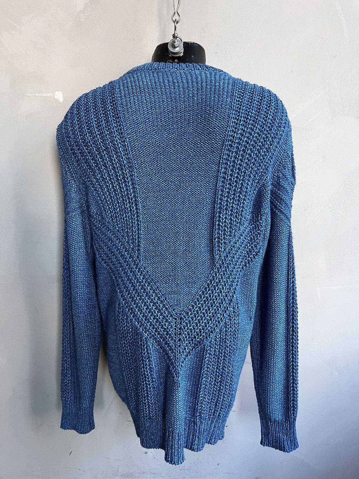 Diesel Diesel blue sweater distressed knitted y2k junya watanabe Size US L / EU 52-54 / 3 - 8 Thumbnail