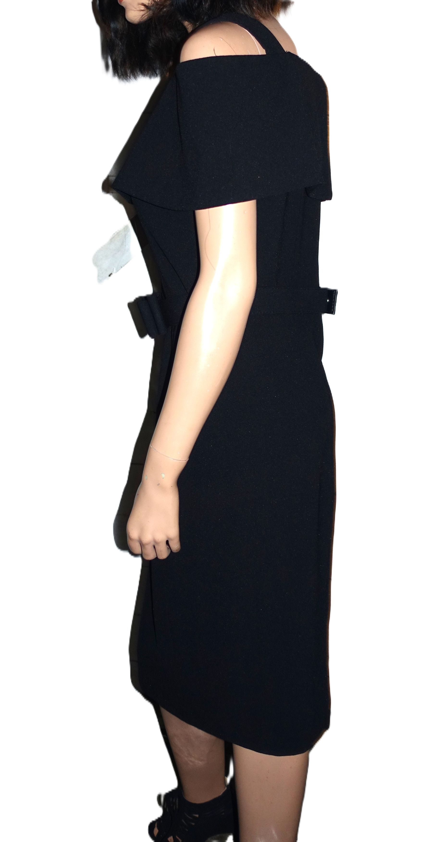 Nanette Lepore Nanette Lepore Black Cold Shoulder Dress 8 NWT Size M / US 6-8 / IT 42-44 - 4 Thumbnail