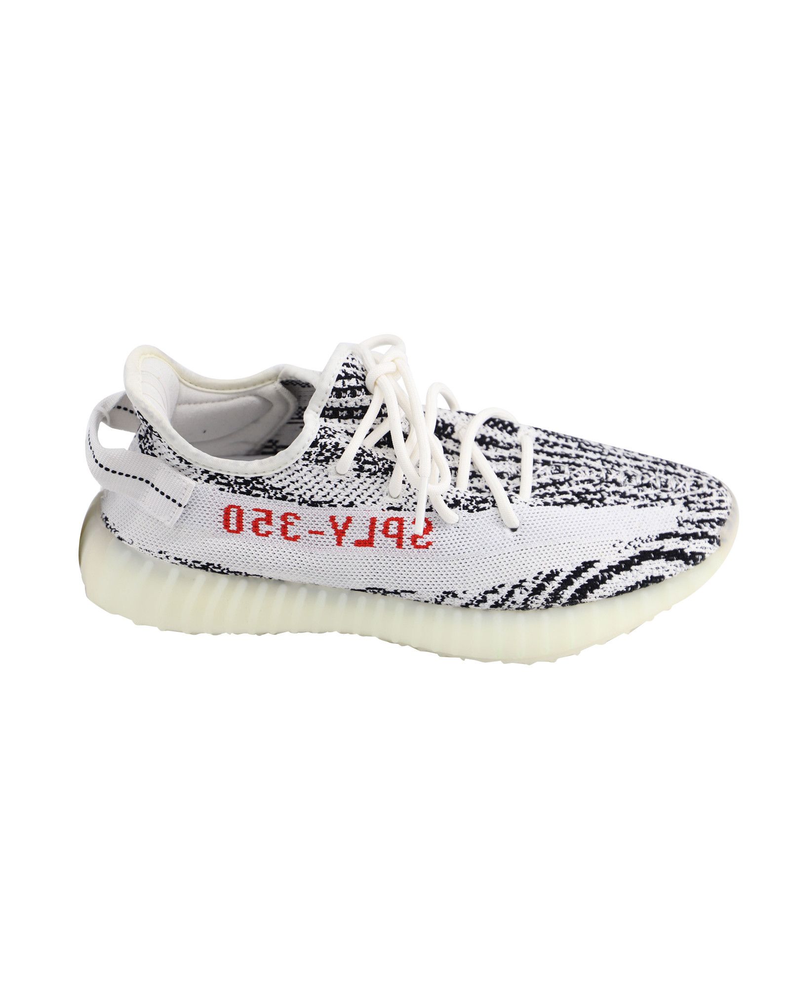 Yeezy Adidas Yeezy Boost 350 V2 Zebra Sneakers in White Cotton Size US 8 / EU 41 - 1 Thumbnail