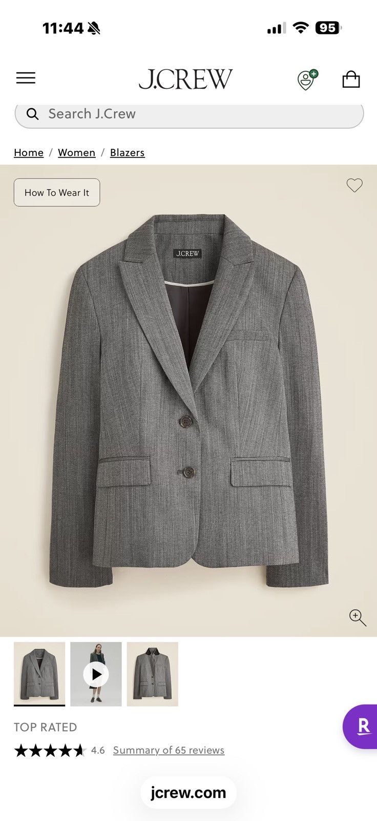 J.Crew J. Crew École blazer in Italian studio wool blend Size M / US 6-8 / IT 42-44 - 1 Thumbnail
