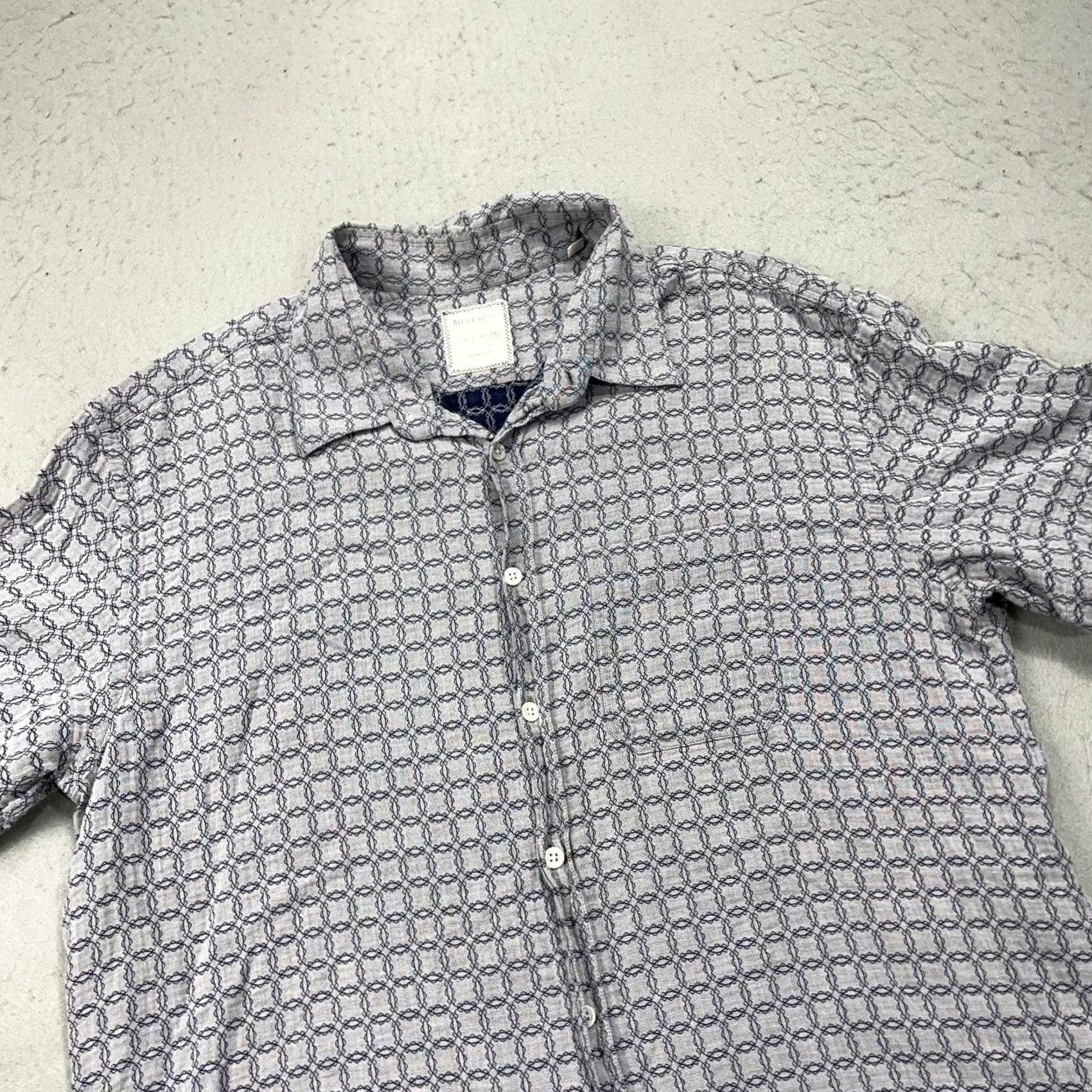Billy Reid Billy Reid Shirt Mens 2XL Gray Camp Collar Abstract Casual Button-Up Shirt Size US XXL / EU 58 / 5 - 3 Thumbnail