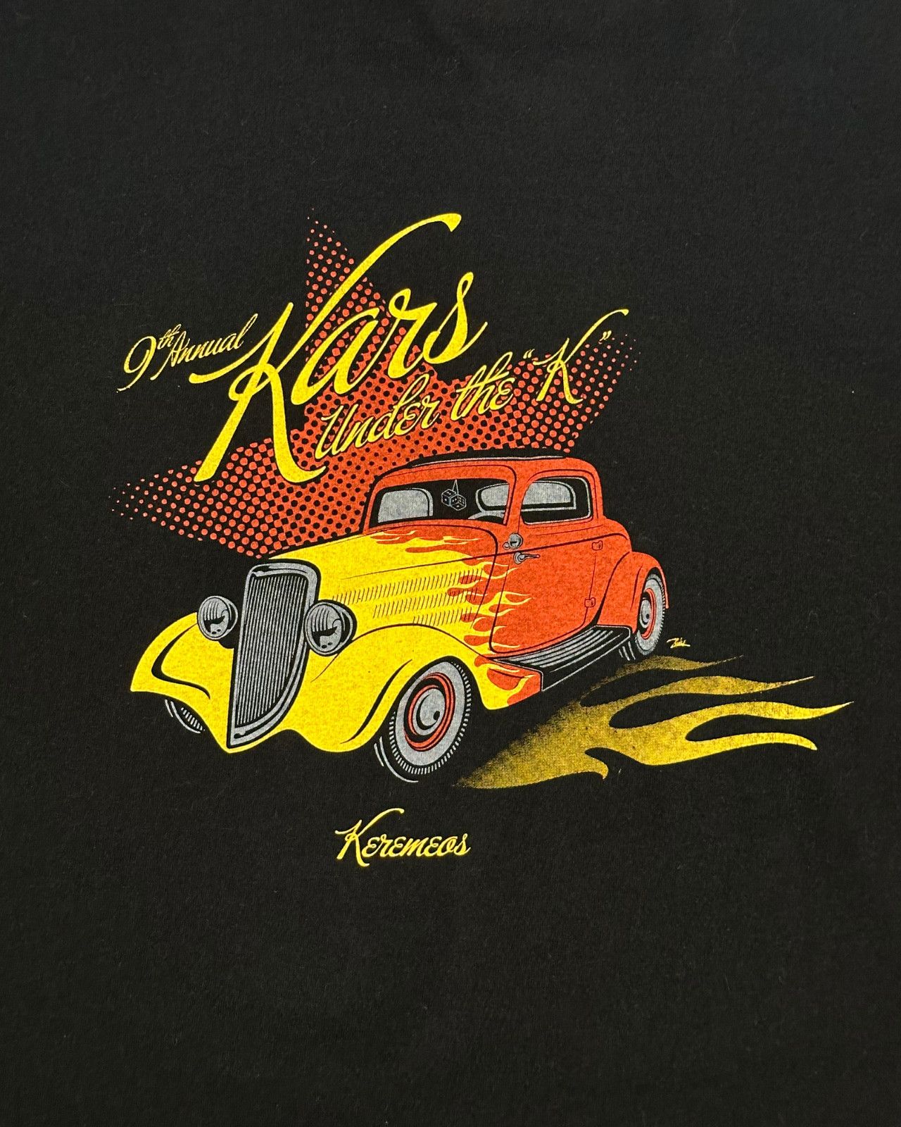 Vintage Vintage Hot Rod Car Show Keremeas Men's Black T-Shirt Large Size US L / EU 52-54 / 3 - 3 Thumbnail