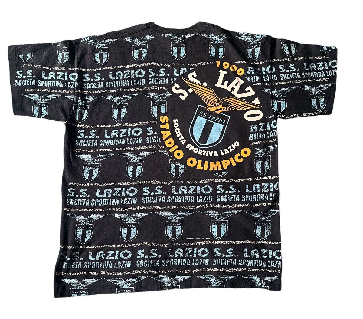 Vintage 1990’s Lazio Serie A Football AOP Kick Sportswear t shirt XL Size US XL / EU 56 / 4 - 5 Thumbnail