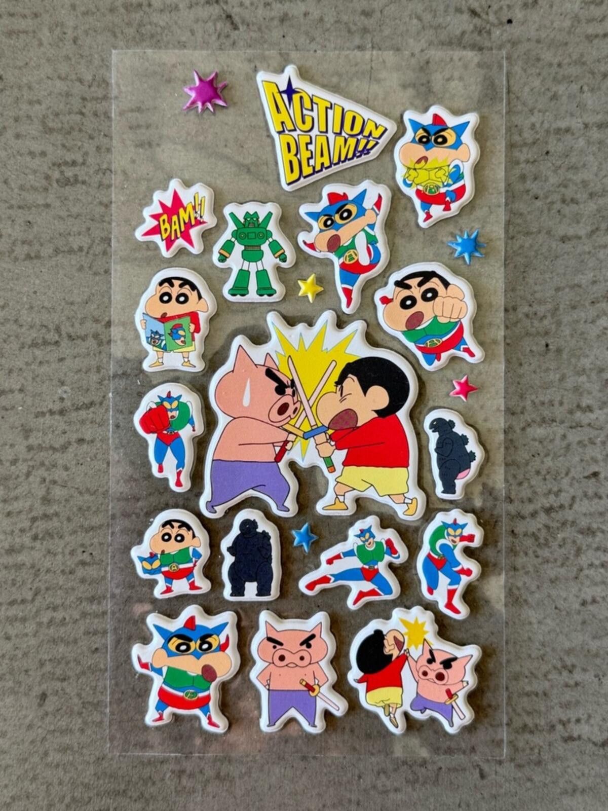 Other Crayon / Shin Chan Jjanggu Puffy Stickers / Korean Anime Size ONE SIZE - 1 Thumbnail