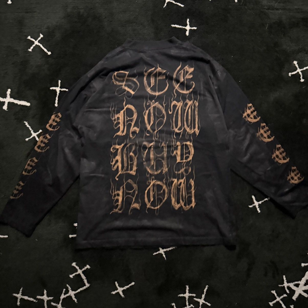Balenciaga SS23 - Black Muddy Metal Logo Longsleeve Size US L / EU 52-54 / 3 - 2 Thumbnail