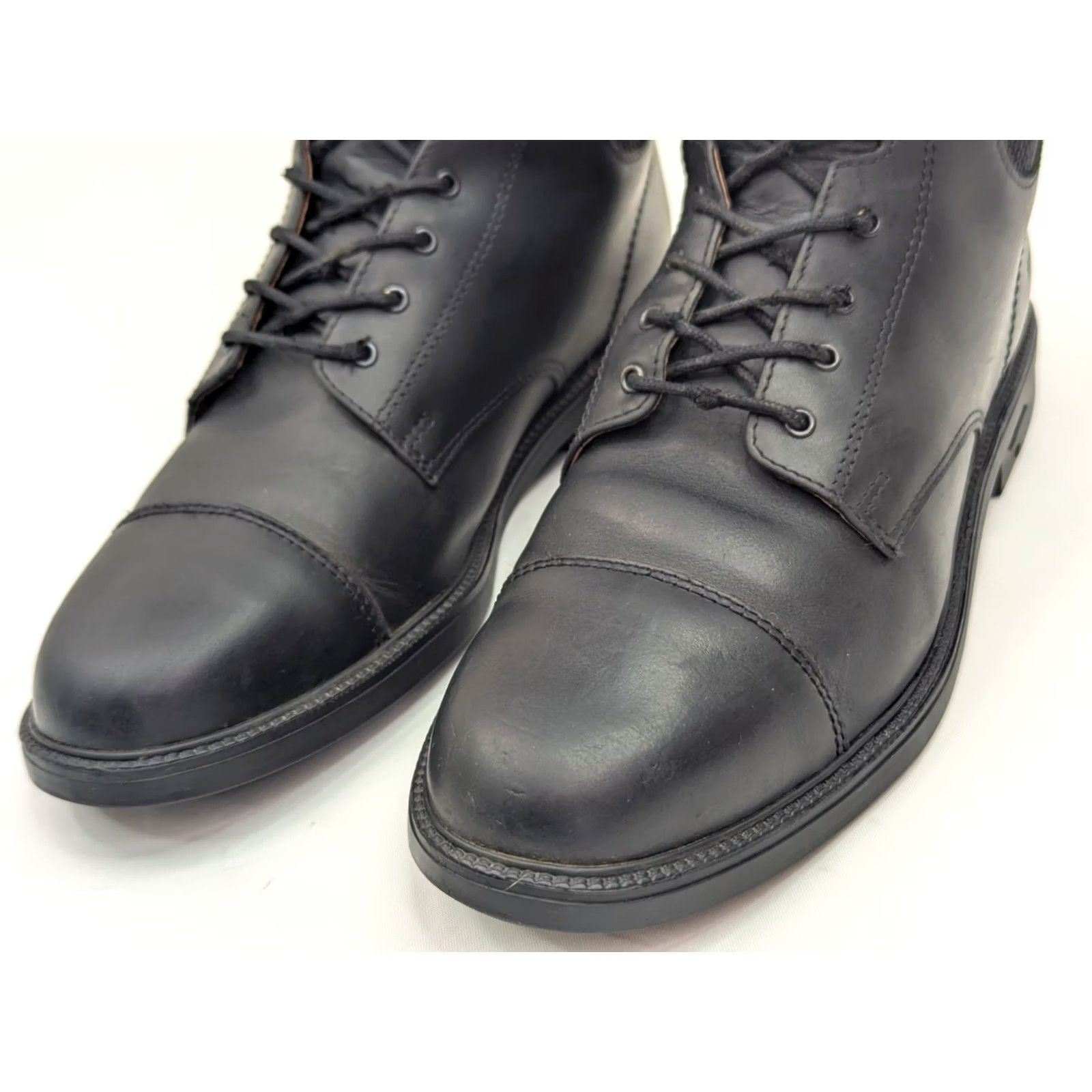Vintage Tuffa Dartmoor Easy Boots Women 41 Black Nubuck Leather Lace Up Leather Outsole Cap Toe Ankle Riding Boot Mens Womens Size US 10 / IT 40 - 5 Thumbnail