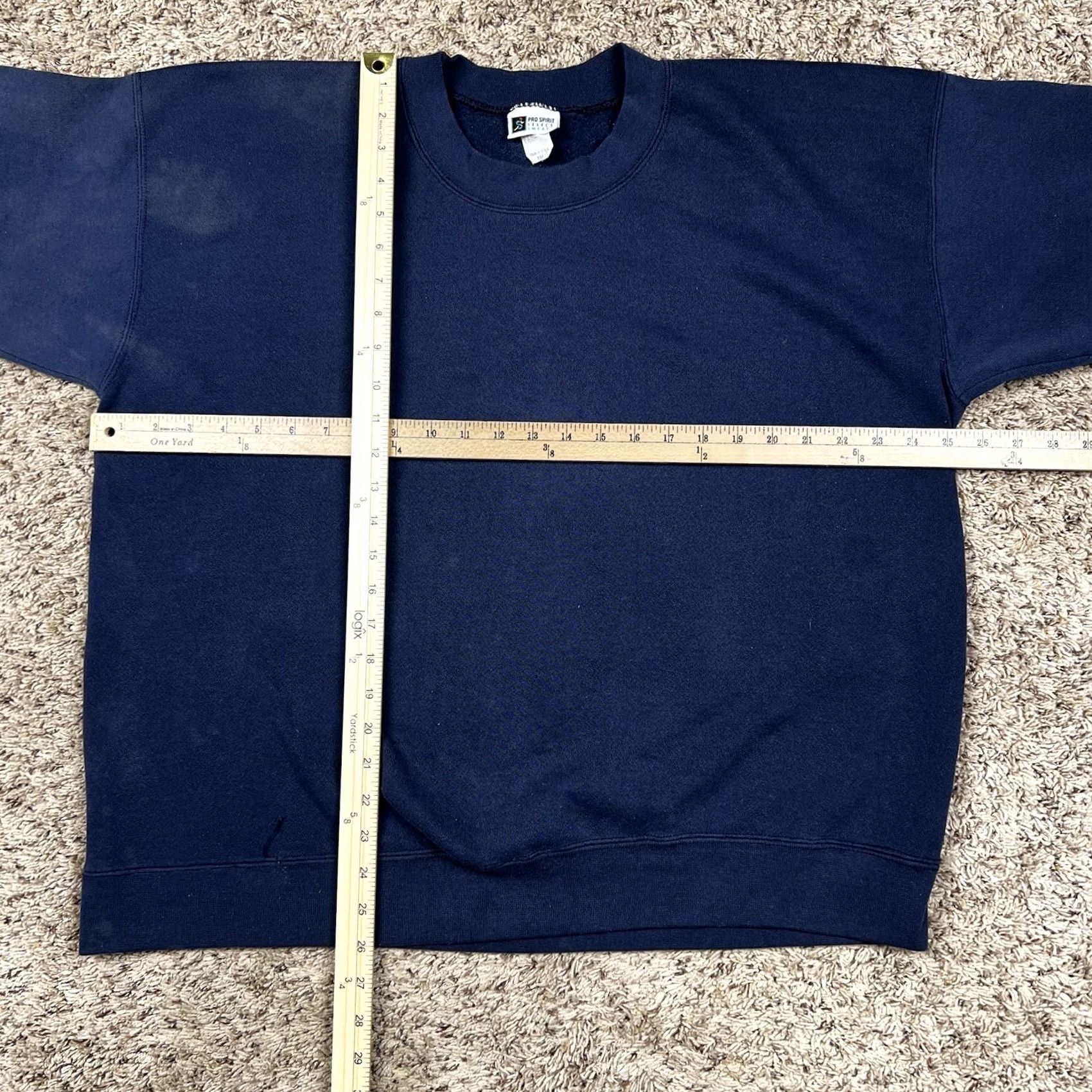 Vintage VINTAGE Pro Spirit Sweatshirt 2XL Blue Crewneck Pullover Mens 90s Made USA Blank, Grunge Lounge Wear Size US XXL / EU 58 / 5 - 6 Thumbnail