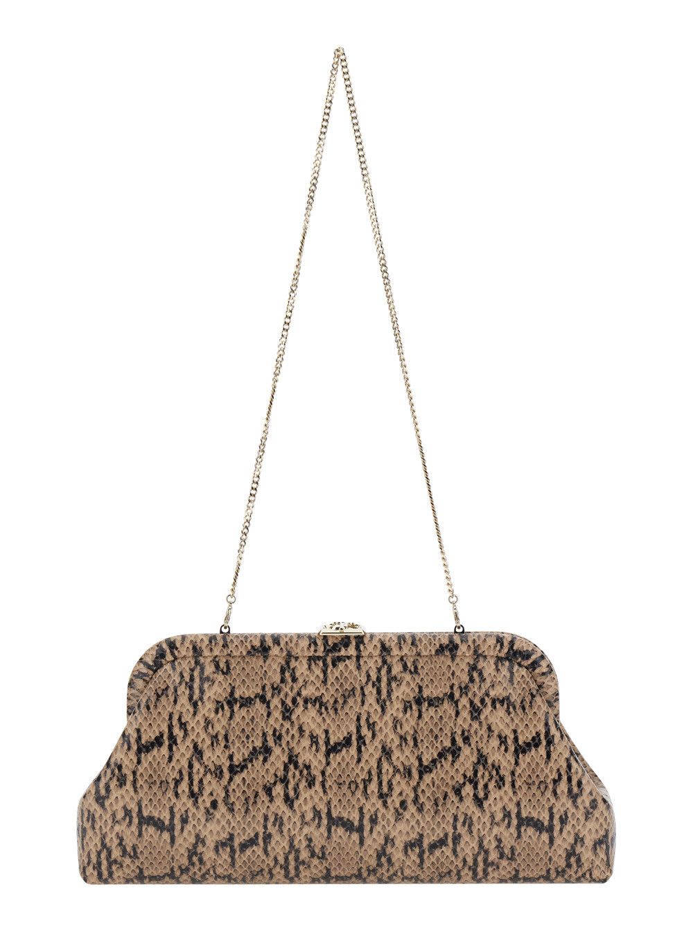 Jimmy Choo 'Skylar' Brown Clutch with Leather Snake Motif in leather for Women Size ONE SIZE - 1 Thumbnail