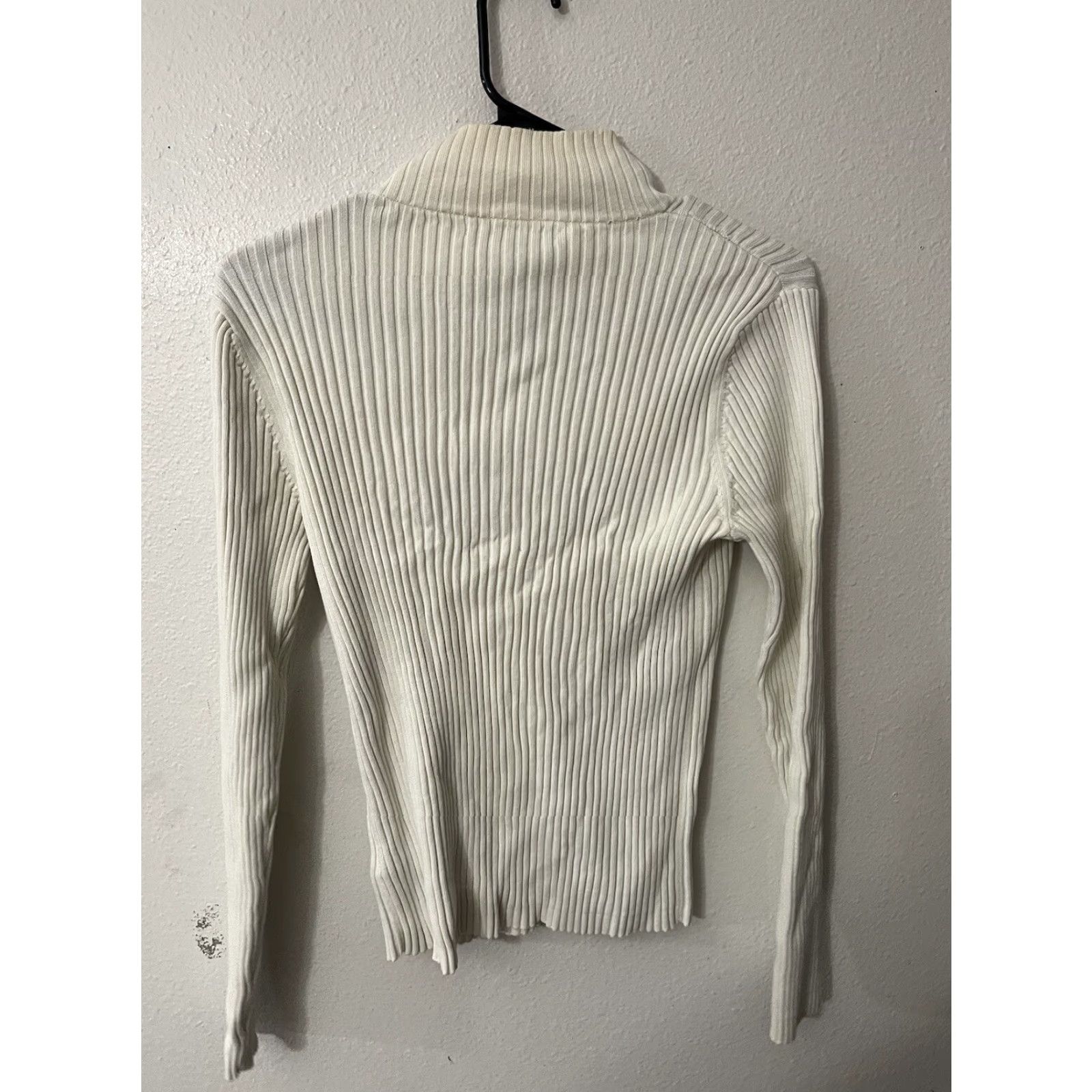 Tommy Hilfiger Tommy Hilfiger Sweater Women Full Zip Cotton Blend Long Sleeve White L Logo Size L / US 10 / IT 46 - 3 Thumbnail
