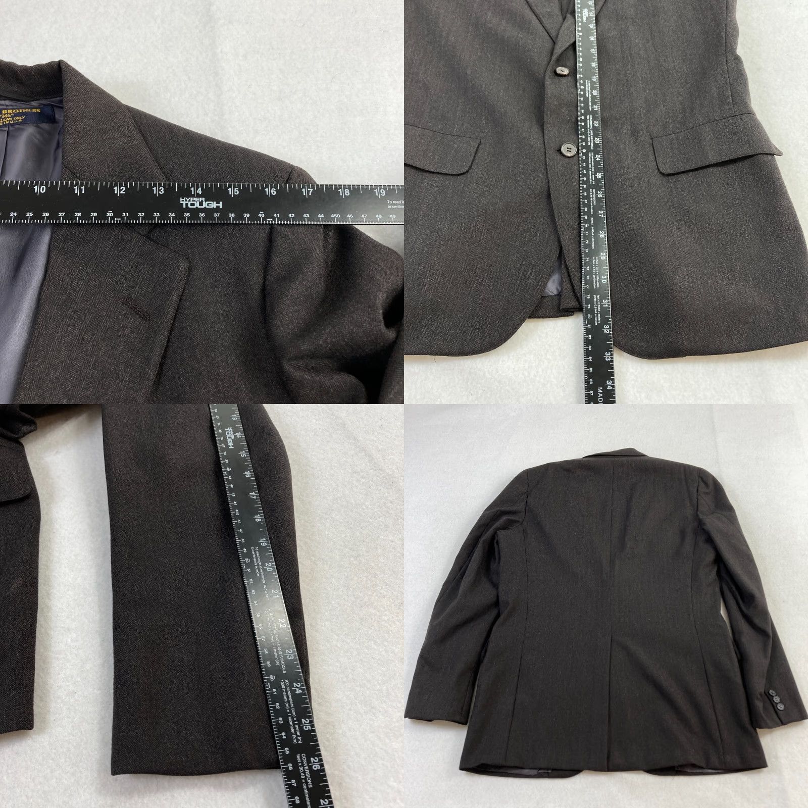 Brooks Brothers Brooks Brothers 346 Blazer Mens 40 Black Wool Lined 2 Button Jacket Coat Sport Coat Vintage No Size 40R - 9 Thumbnail
