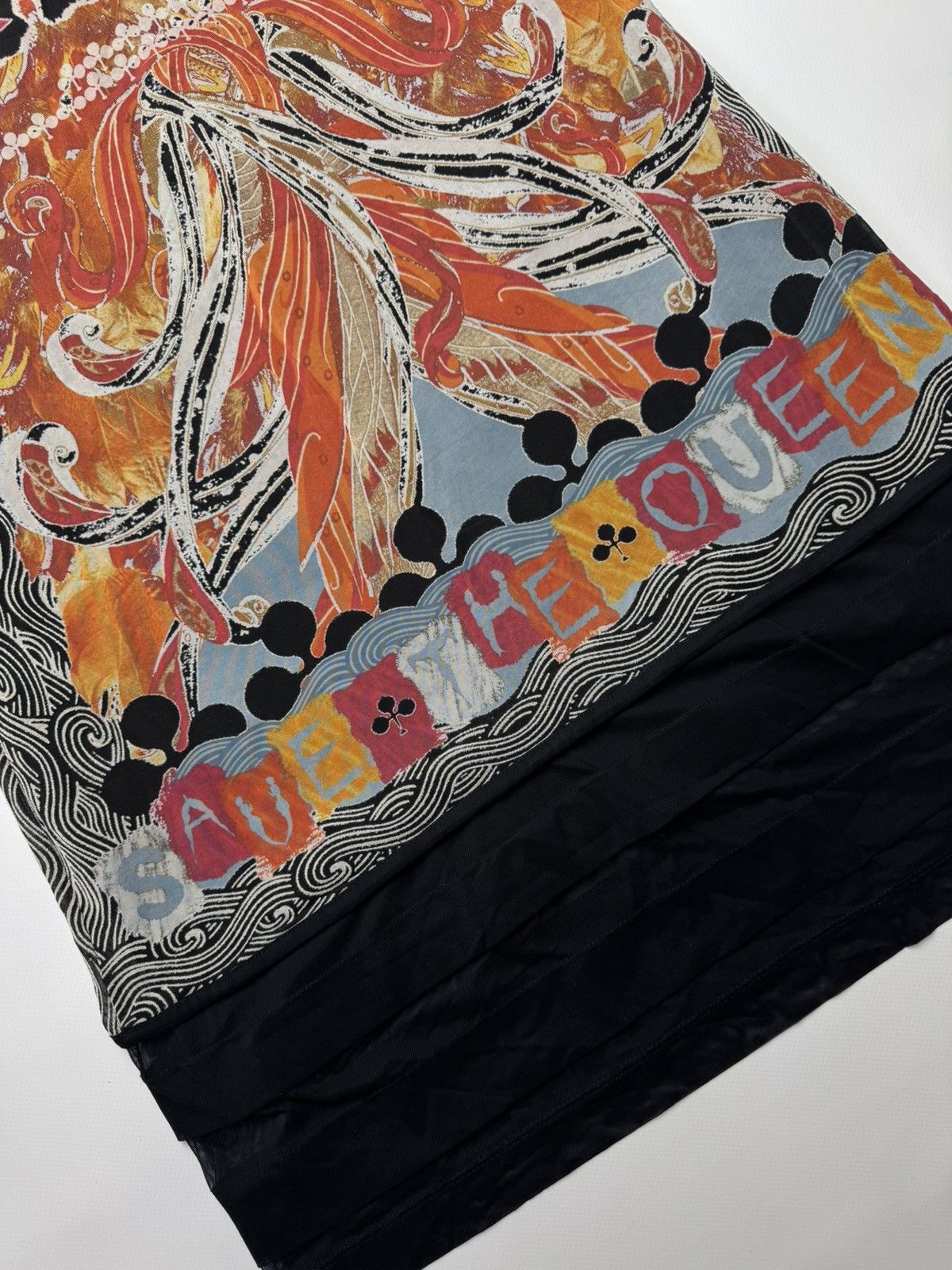 Japanese Brand Save The Queen! Graphic Mesh Layered Maxi Dress - Size L Size L / US 10 / IT 46 - 2 Thumbnail