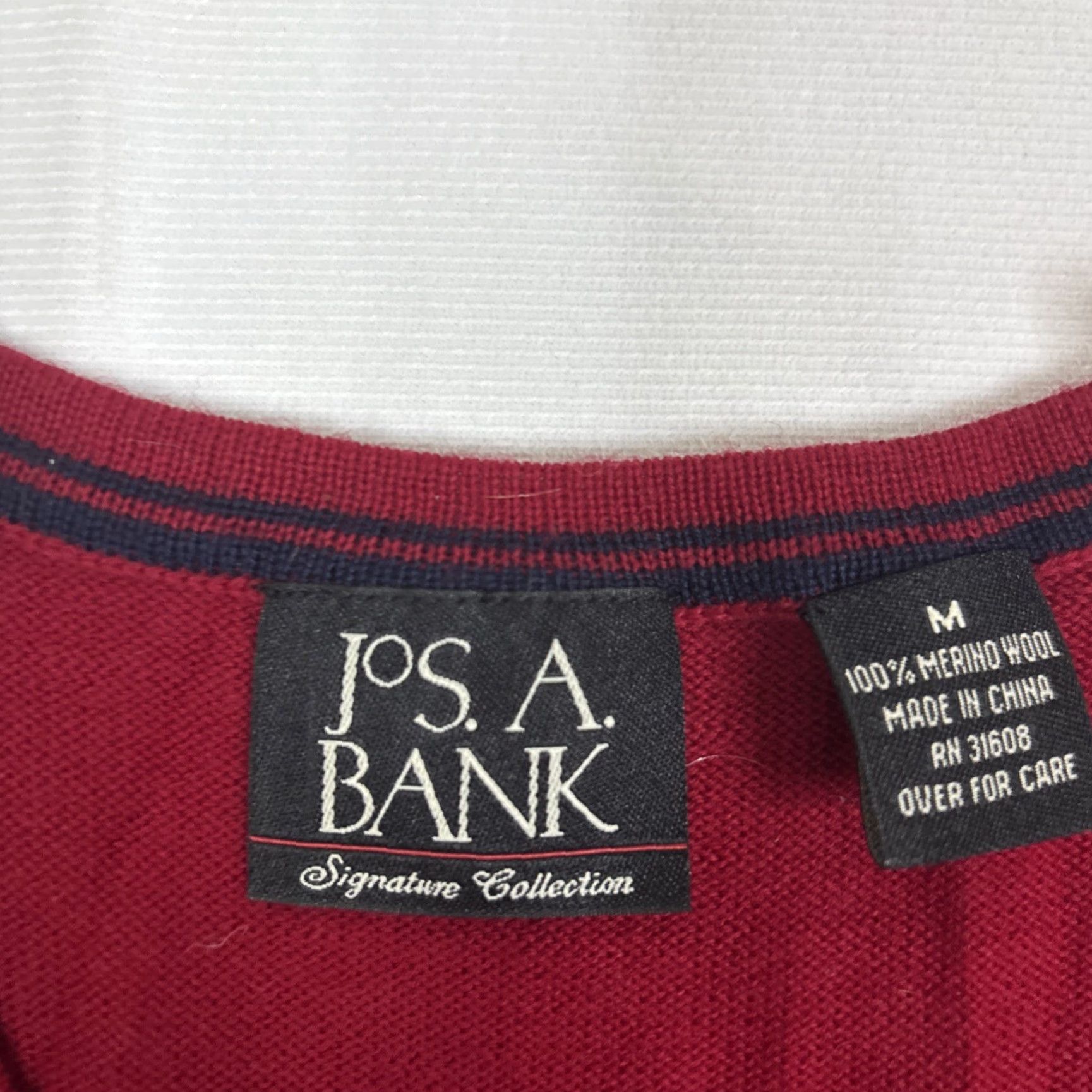 Jos. A. Bank Jos. A. Bank Merino Wool Vest Men’s M Signature Collection Red Preppy Classic Vest/City Classic College Dad Preppy Office Mens M Red Merino Wool Vest Size US M / EU 48-50 / 2 - 2 Thumbnail