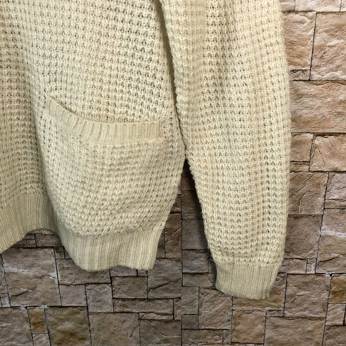 Homespun Knitwear × Japanese Brand × Vintage GU White double pocket sweatshirt Knitwear #A843 Size US L / EU 52-54 / 3 - 8 Thumbnail