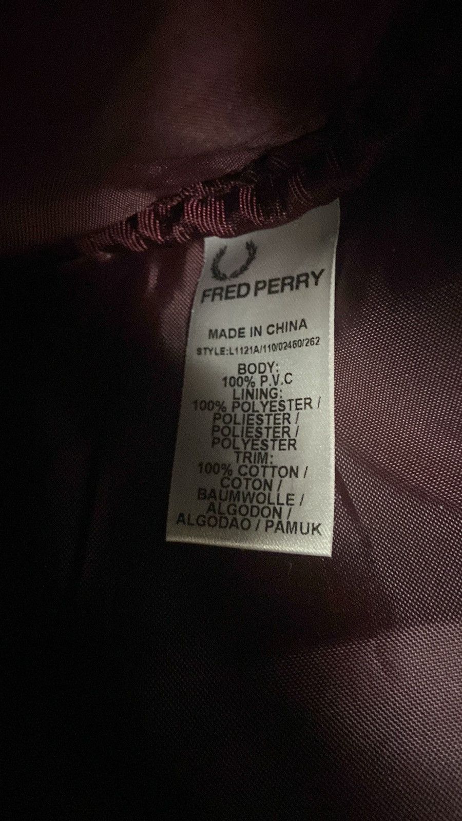 Fred Perry Fred Perry Stylish Burgundy and Light Blue Men's Duffel Bag Size ONE SIZE - 11 Thumbnail