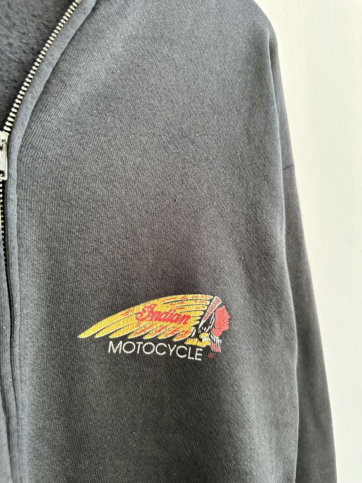 Indian Motorcycle vintage 90s INDIAN MOTOCYCLE big logo hoodie sweater Size US M / EU 48-50 / 2 - 8 Thumbnail