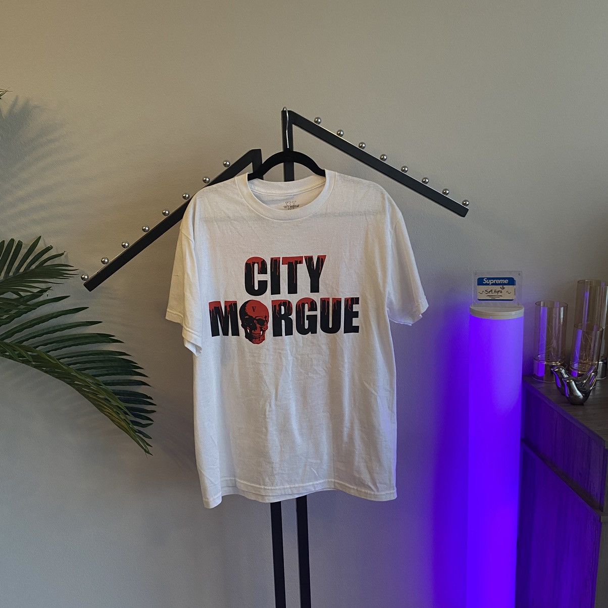 City Morgue × Vlone Vlone x City Morgue Tee White Size US L / EU 52-54 / 3 - 1 Thumbnail