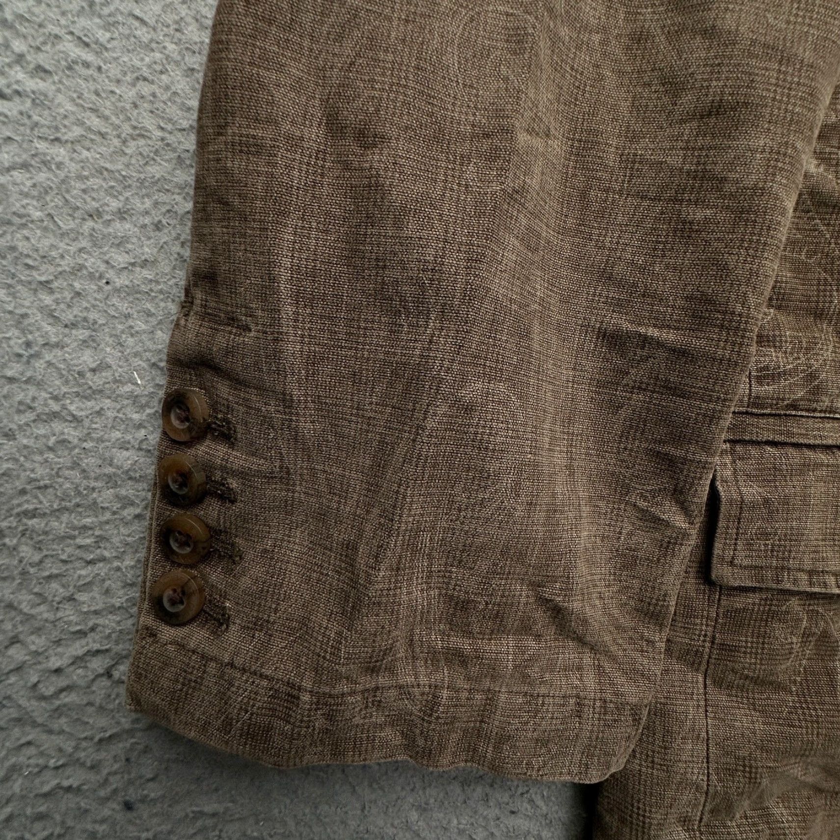 Robert Graham Robert Graham Sport Coat Blazer Mens 3XL Brown Plaid Lined Button Pockets Cotton Jacket Coat Long Style Overcoat Business Formal Party/Cocktail Men Size 48R - 7 Thumbnail